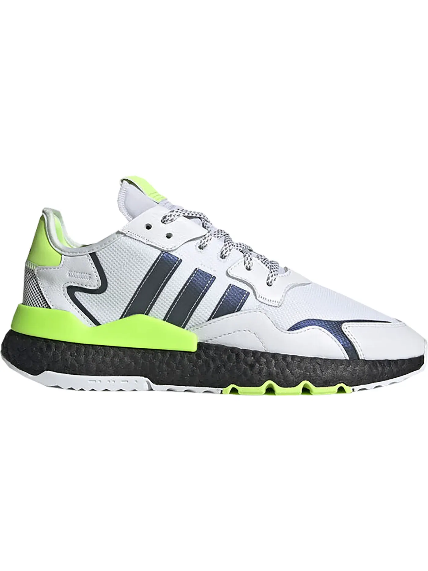 Мужские кроссовки Lifestyle Nite Jogger Adidas — изображение 1 из 1, белый черный зеленый