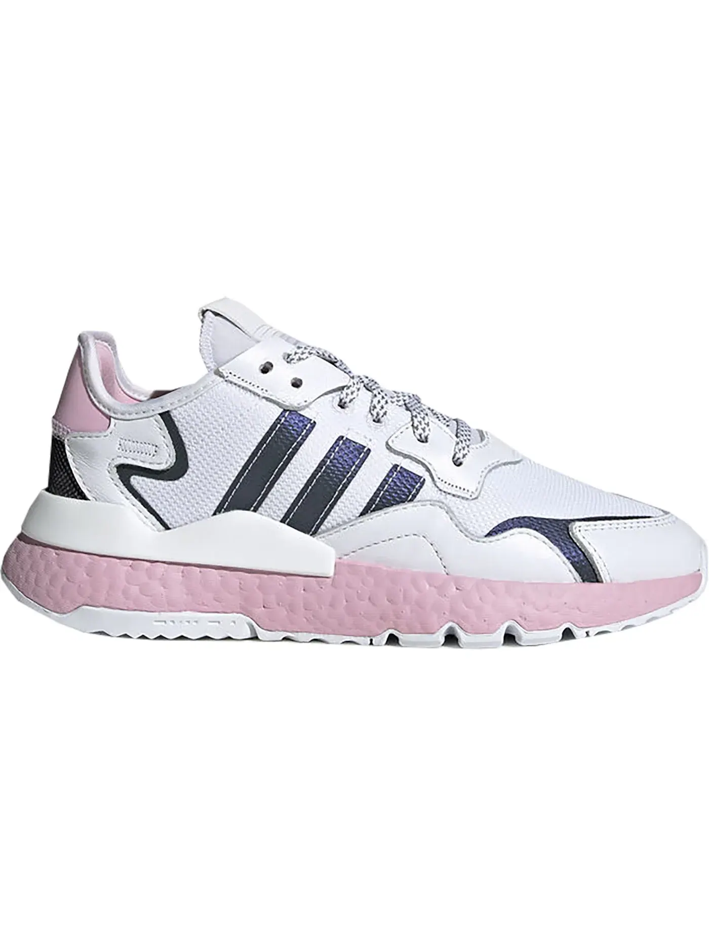 Женские кроссовки lifestyle с сетчатым верхом Adidas Nite Jogger — изображение 1 из 1, белый розовый черный