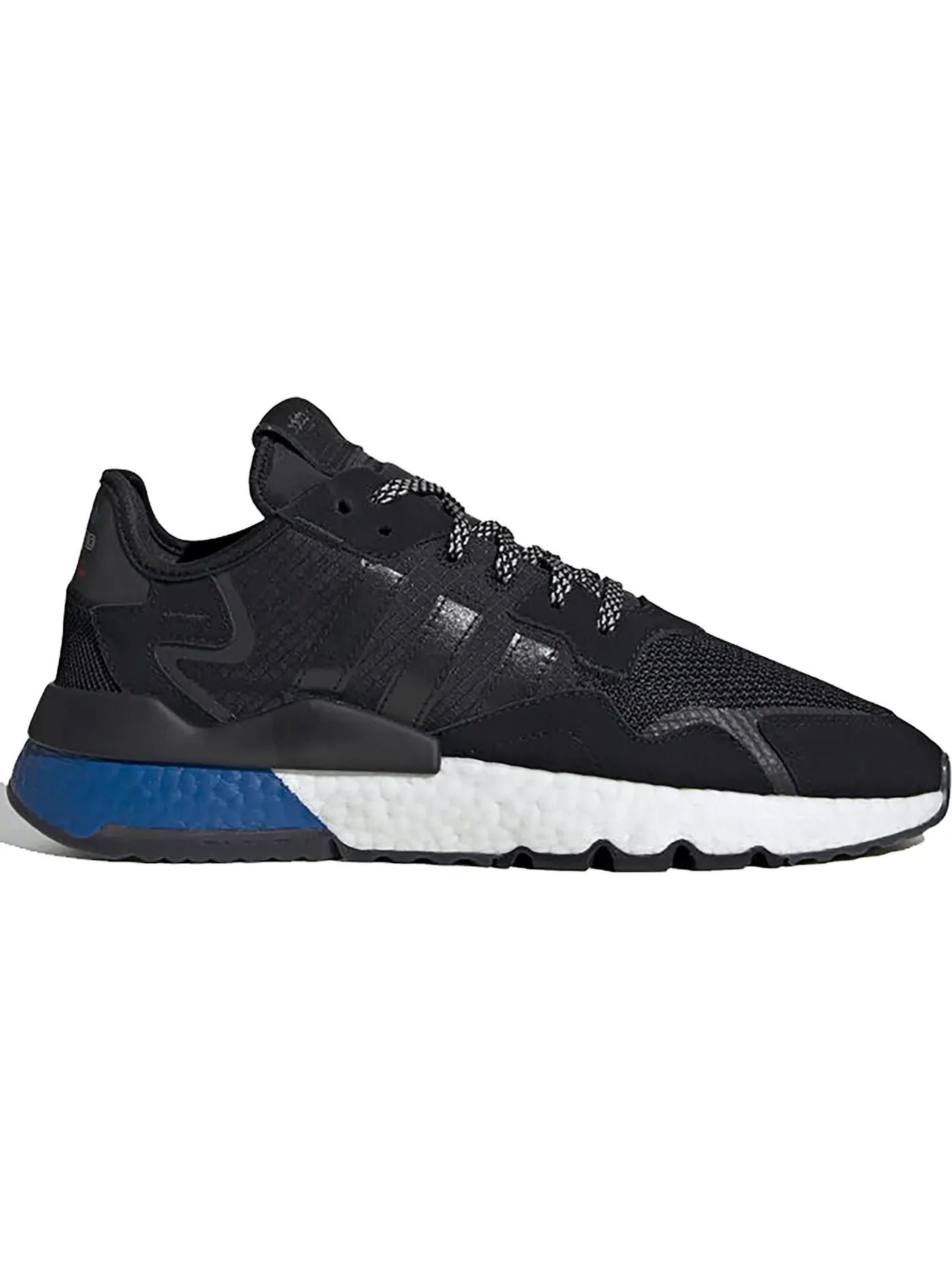 Мужские кроссовки lifestyle с принтом Adidas Nite Jogger — изображение 1 из 1, черный/черный/синий