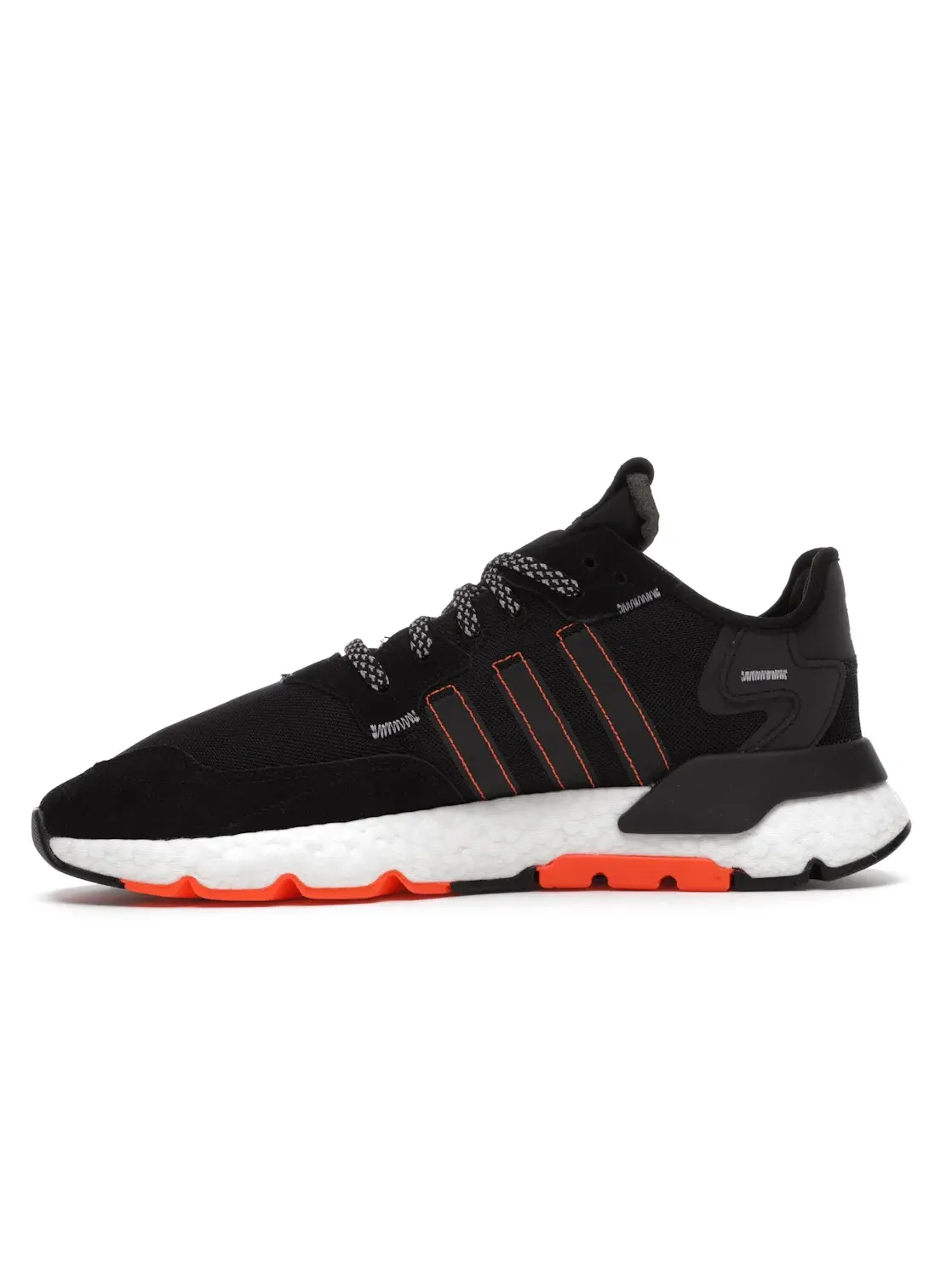 Мужские кроссовки Lifestyle Nite Jogger Adidas — изображение 3 из 4, черный/белый/оранжевый