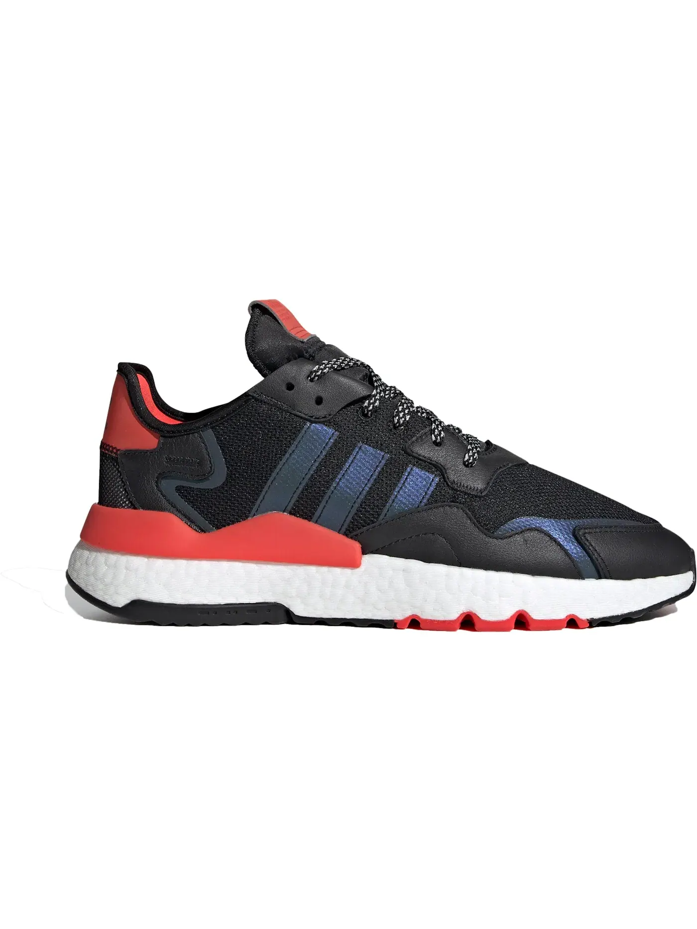 Мужские кроссовки lifestyle с принтом Adidas Nite Jogger Adidas — изображение 1 из 1, черный/белый/-красный