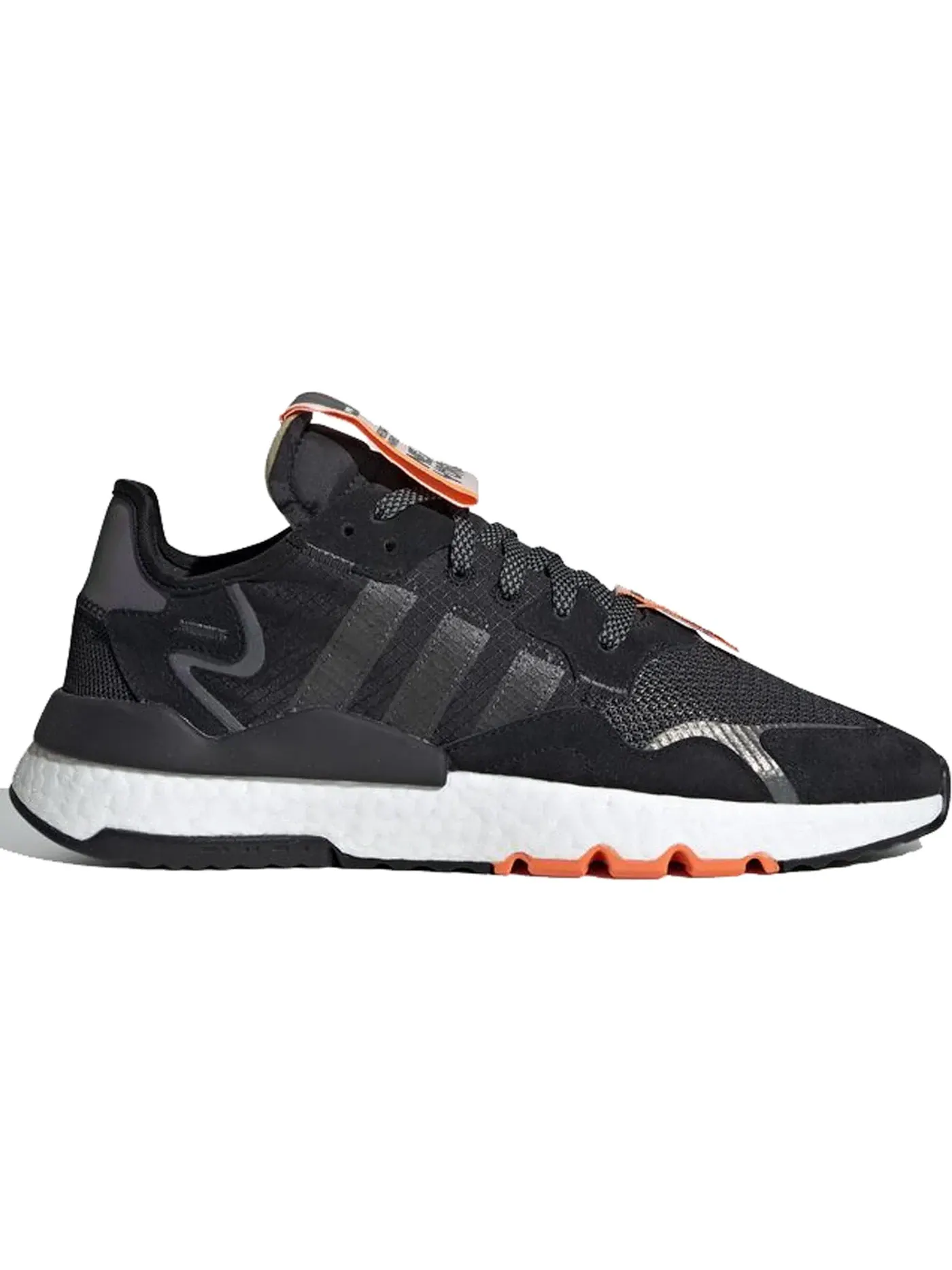 Мужские кроссовки lifestyle с принтом Adidas Nite Jogger — изображение 1 из 1, черный/белый/-оранжевый