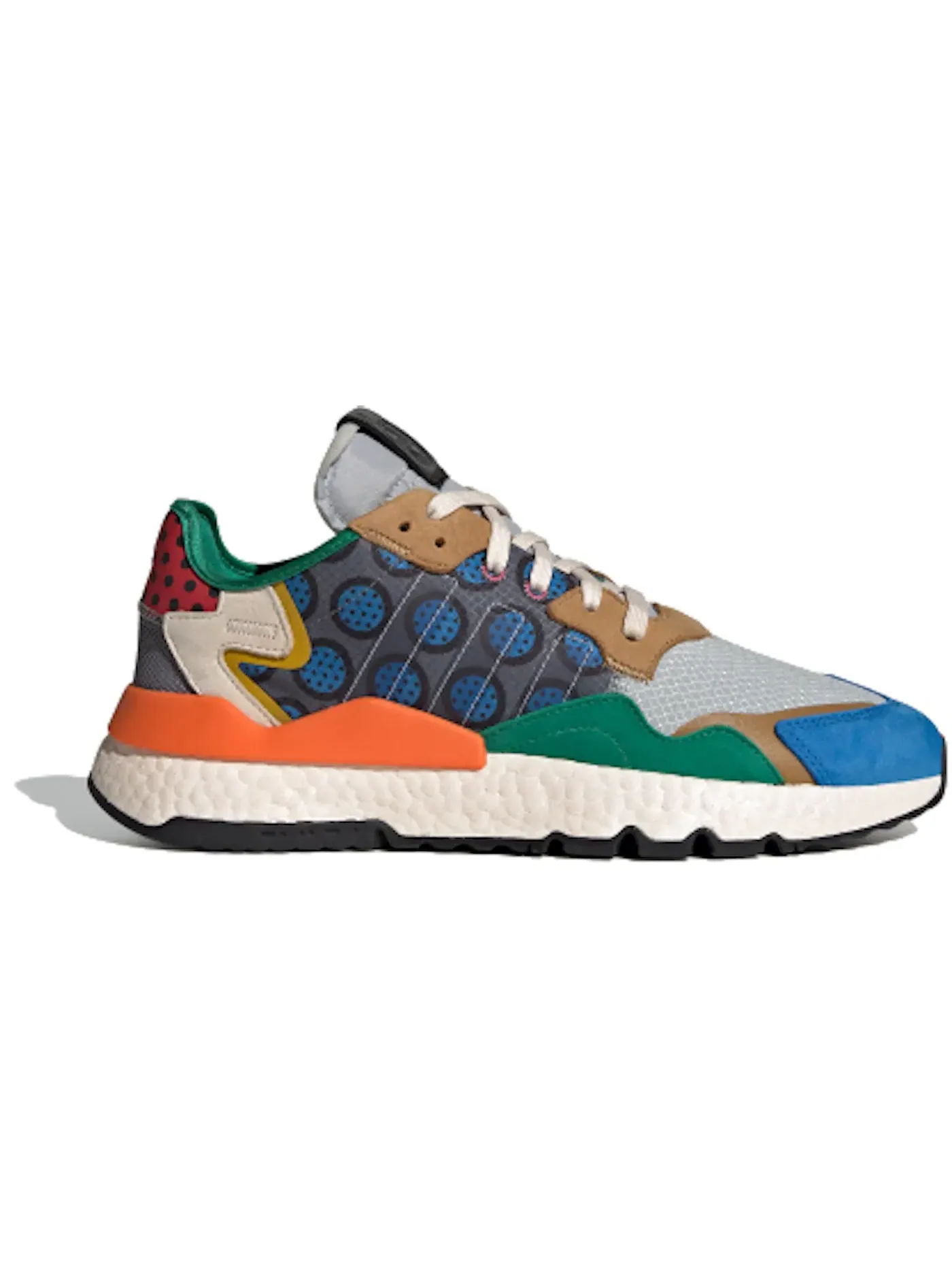 Мужские кроссовки Lifestyle Nite Jogger Adidas — изображение 1 из 1, белый/зеленый