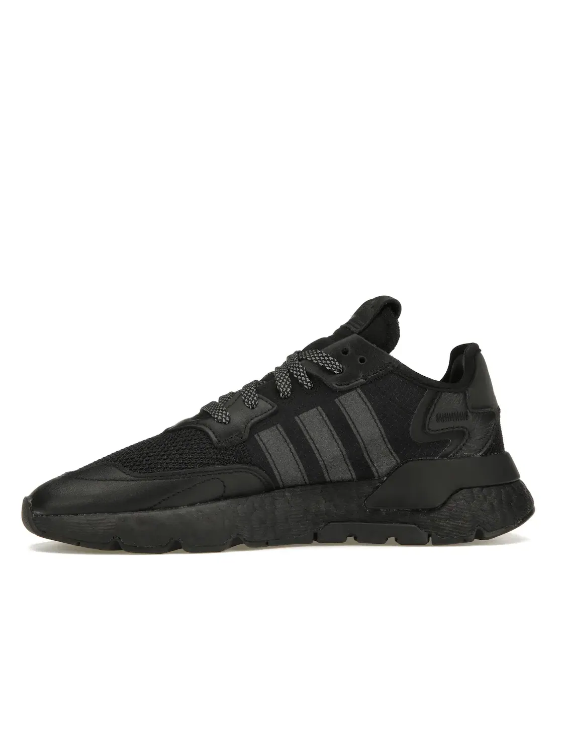 Мужские кроссовки lifestyle с амортизацией Adidas Nite Jogger — изображение 3 из 4, черный