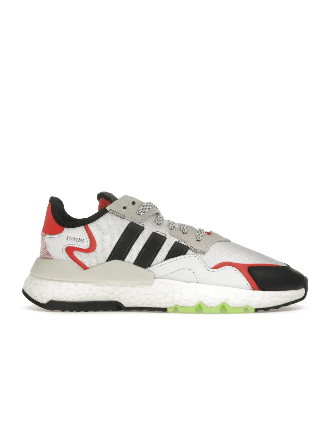 Мужские кроссовки с амортизацией Adidas Nite Jogger — изображение 1 из 4, белый черный-красный