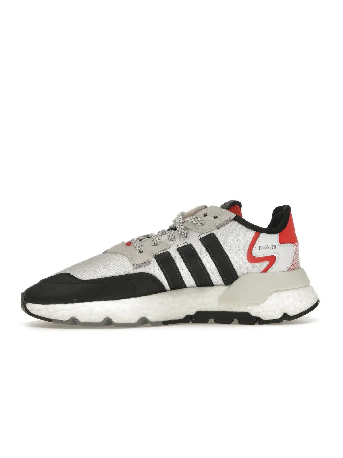 Мужские кроссовки с амортизацией Adidas Nite Jogger — изображение 3 из 4, белый черный-красный