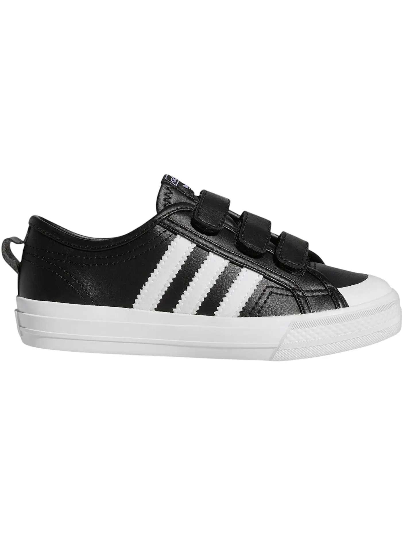 Детские кроссовки Lifestyle с закрытой пяткой Adidas Nizza Comfort — изображение 1 из 1, черный/белый/белый