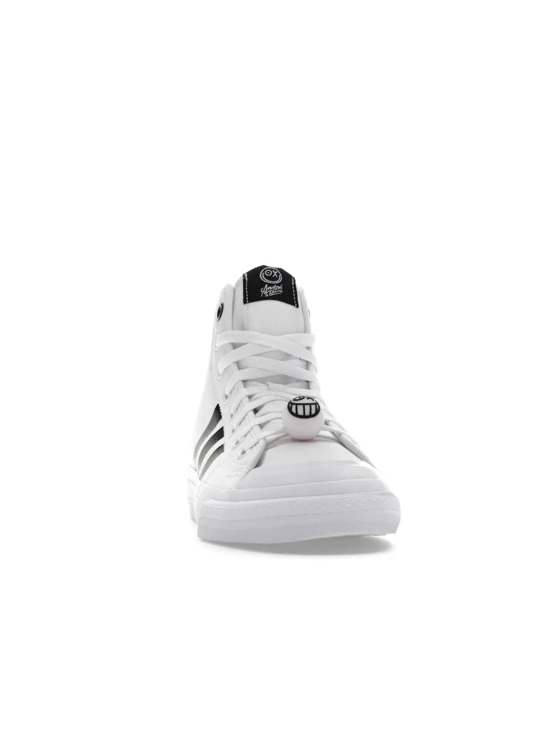 Мужские кроссовки с принтом Nizza Hi Adidas — изображение 2 из 4, белый/черный/розовый