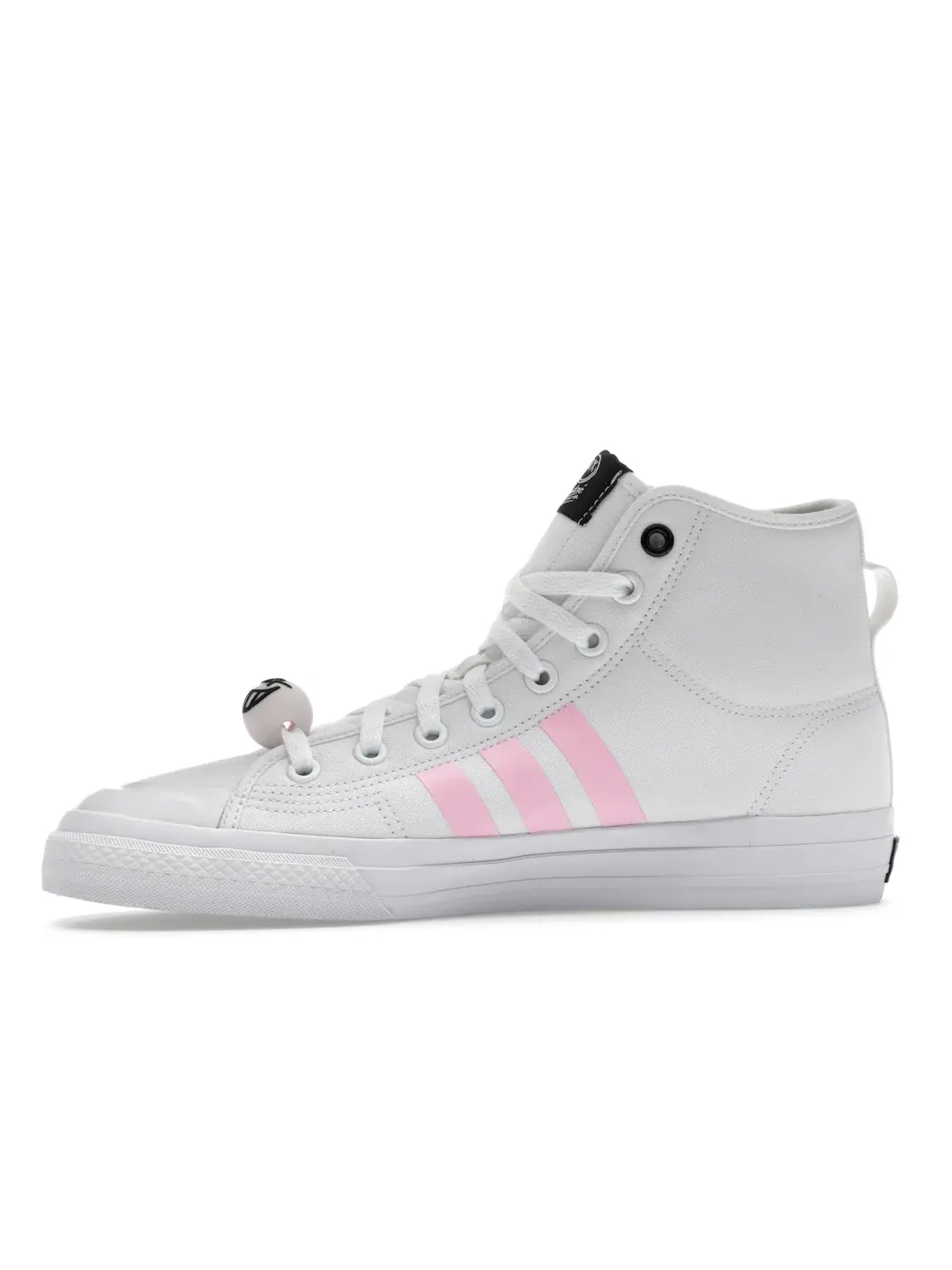 Мужские кроссовки с принтом Nizza Hi Adidas — изображение 3 из 4, белый/черный/розовый