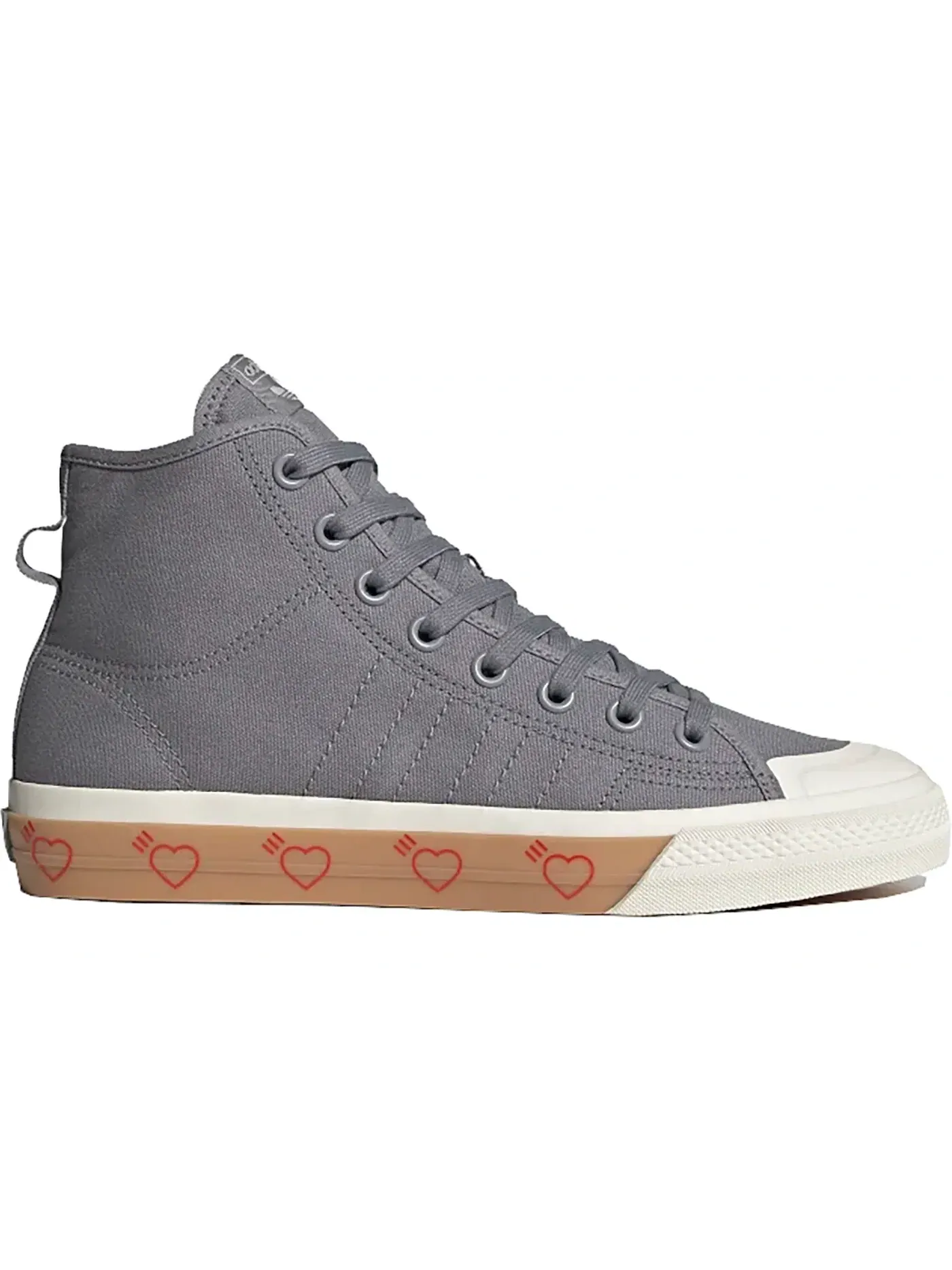 Мужские кроссовки с высоким верхом Adidas Nizza Hi — изображение 1 из 1, серый