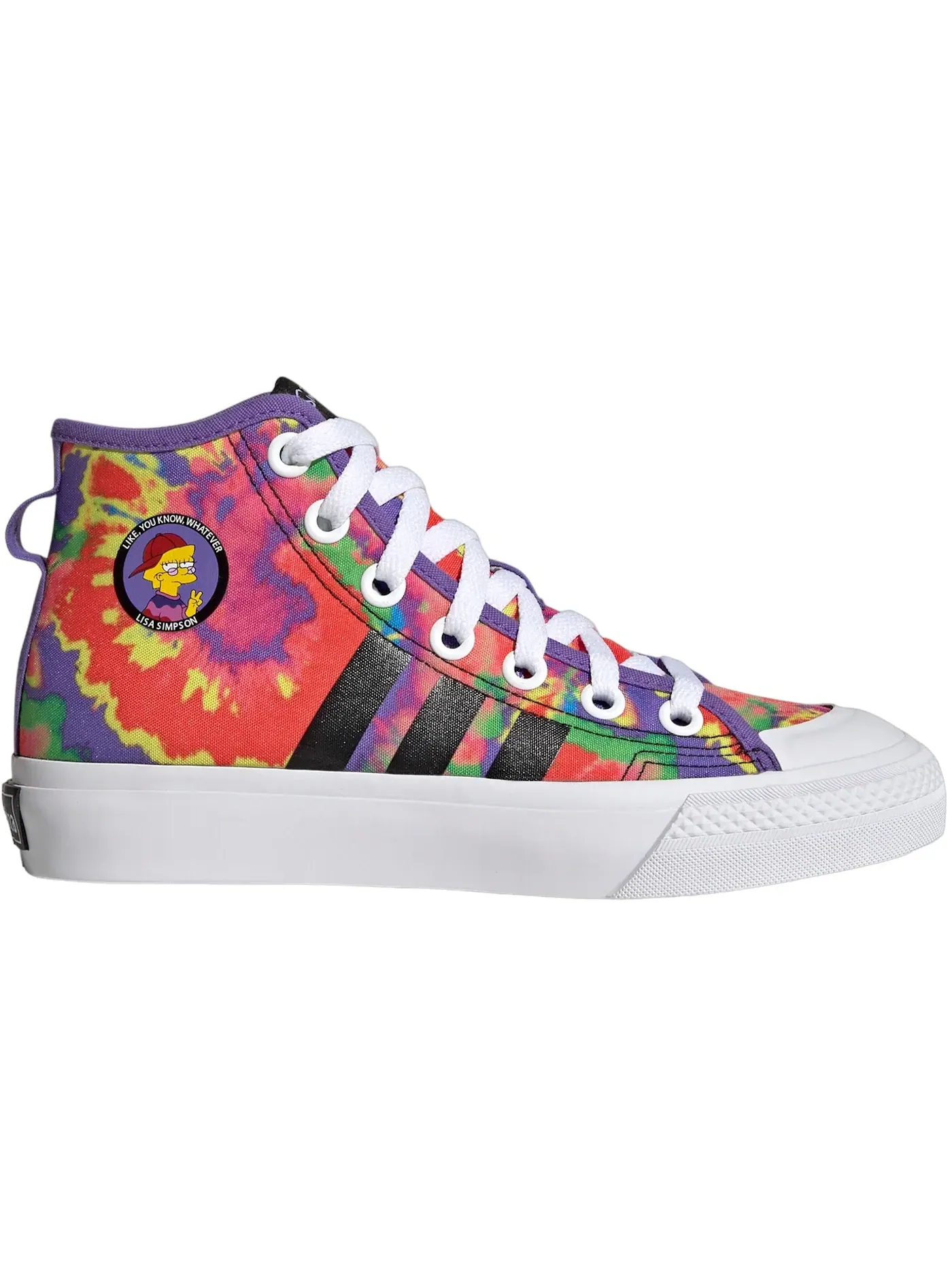 Детские кроссовки lifestyle с высоким верхом Adidas Nizza Hi RF — изображение 1 из 1, черный черный белый