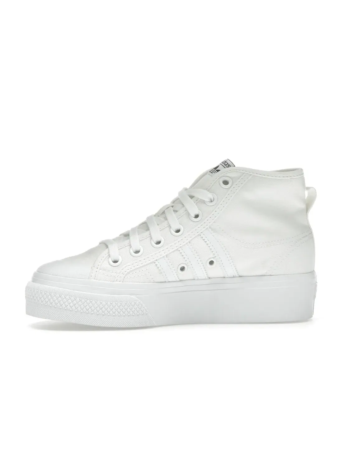 Женские кроссовки с платформой Adidas Nizza Platform Mid — изображение 3 из 4, белый