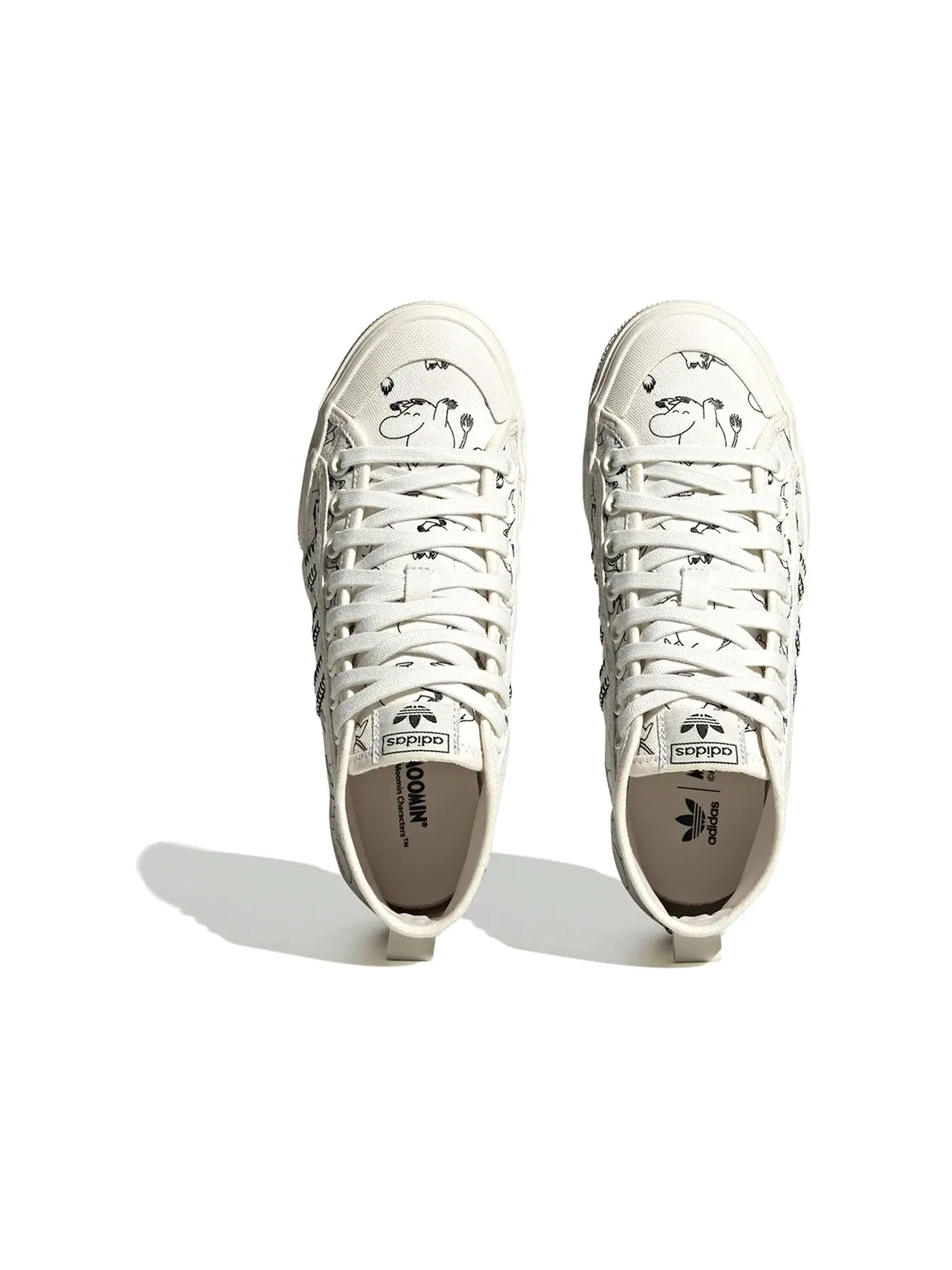 Женские кроссовки с платформой Adidas Nizza Platform Mid — изображение 3 из 3, белый/черный/белый