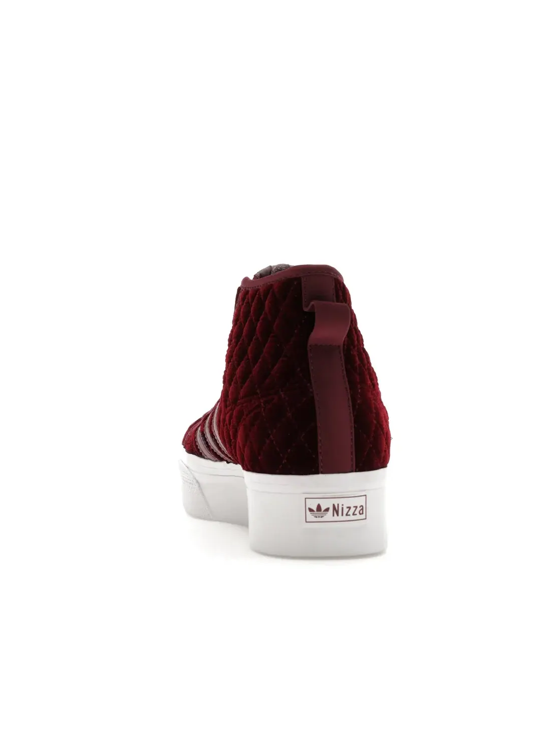 Женские кроссовки Lifestyle с бархатистым верхом Adidas Nizza Platform Mid — изображение 4 из 4, белый