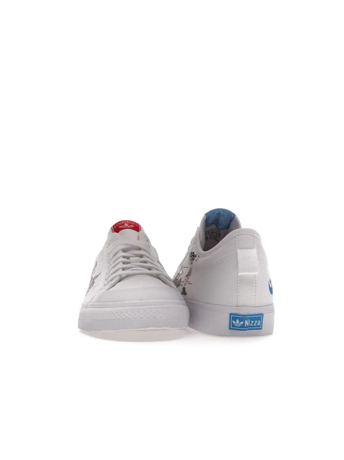 Мужские кроссовки Lifestyle Nizza Adidas — изображение 2 из 4, белый/белый/яркий синий