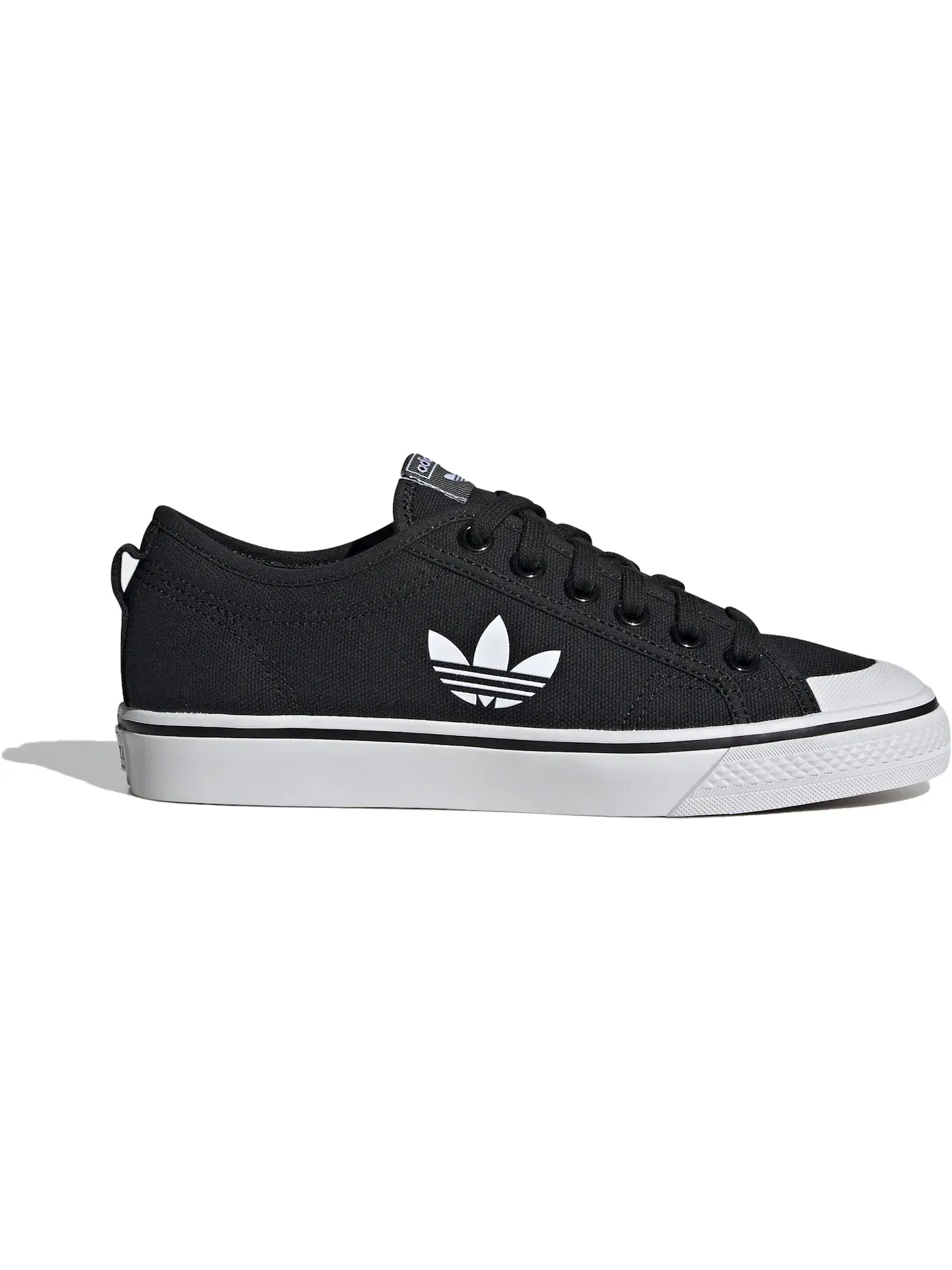 Женские кроссовки с принтом Nizza Trefoil Adidas — изображение 1 из 1, черный/белый/белый
