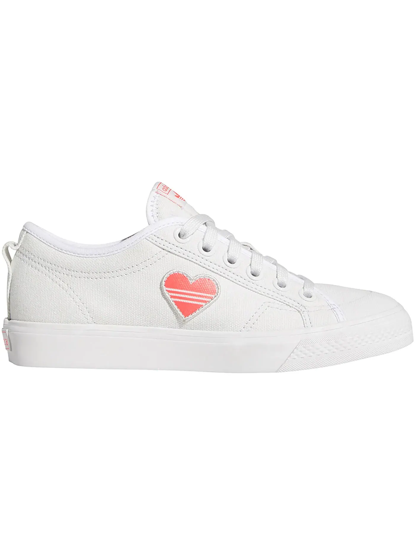 Женские кроссовки для повседневной носки Adidas Nizza Trefoil — изображение 1 из 1, белый/красный/черный