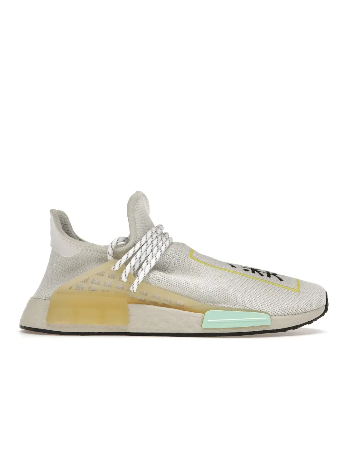 Мужские кроссовки с принтом NMD Hu Adidas — изображение 1 из 4, белый/прозрачный/желтый