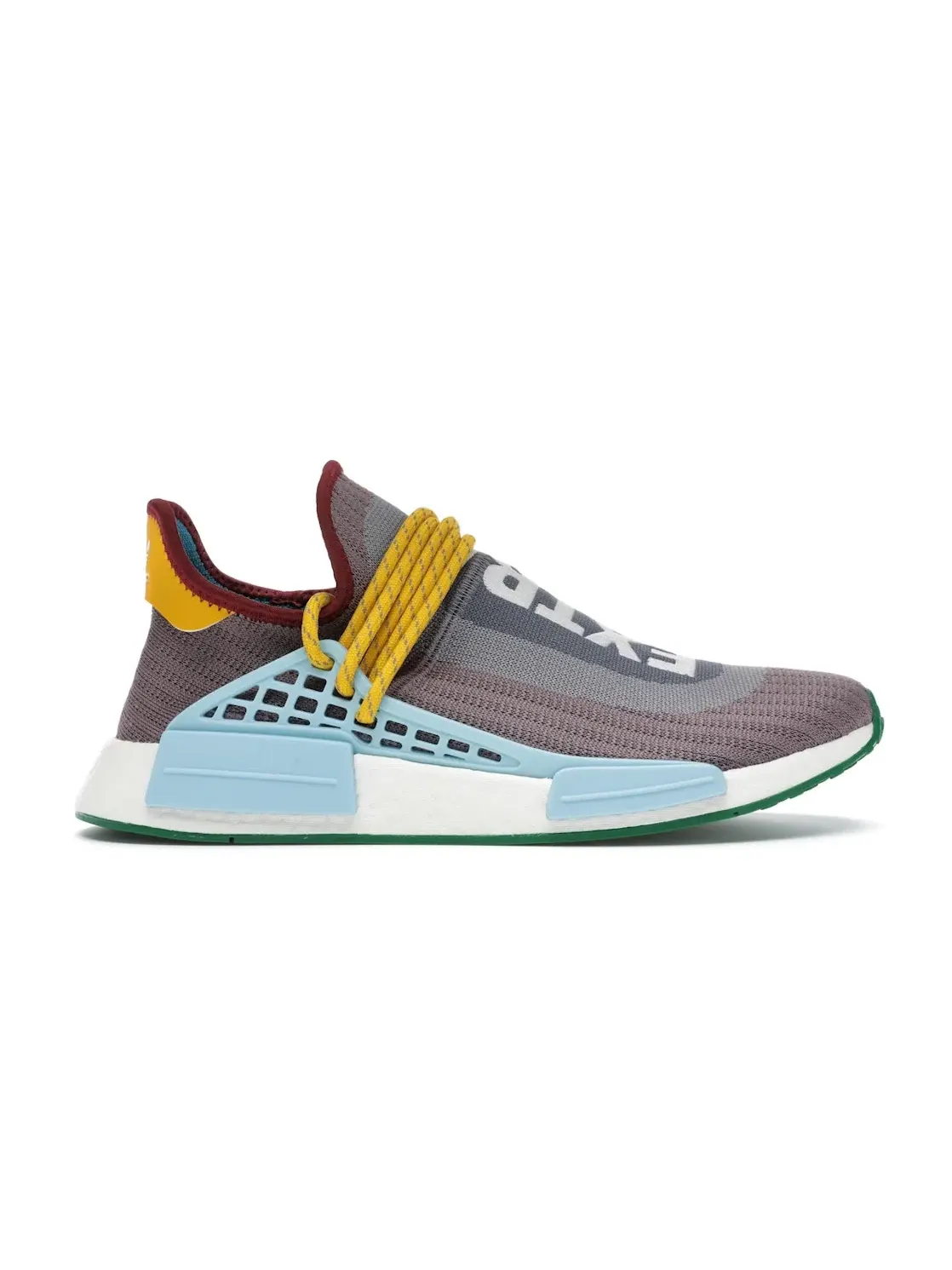 Мужские кроссовки Lifestyle с ярким дизайном Adidas NMD Hu — изображение 1 из 4, серый/бордовый/зеленый