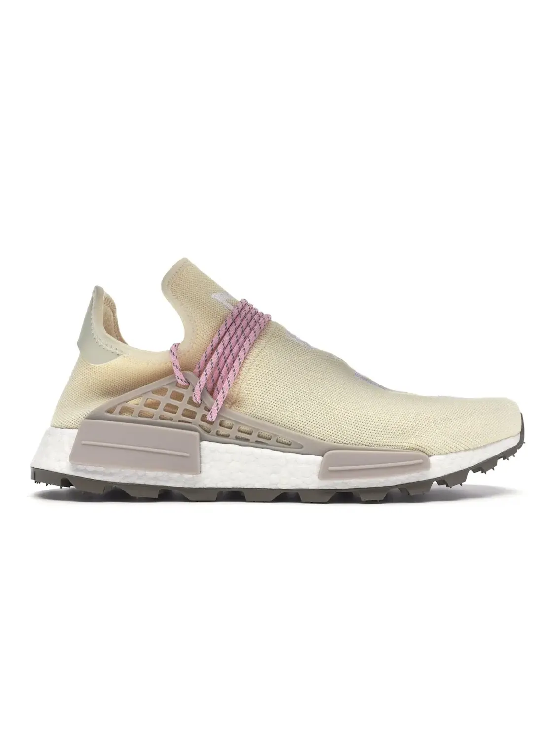 Мужские кроссовки lifestyle с принтом Adidas NMD Hu Pharrell NERD Cream — изображение 1 из 4, кремовый розовый серый