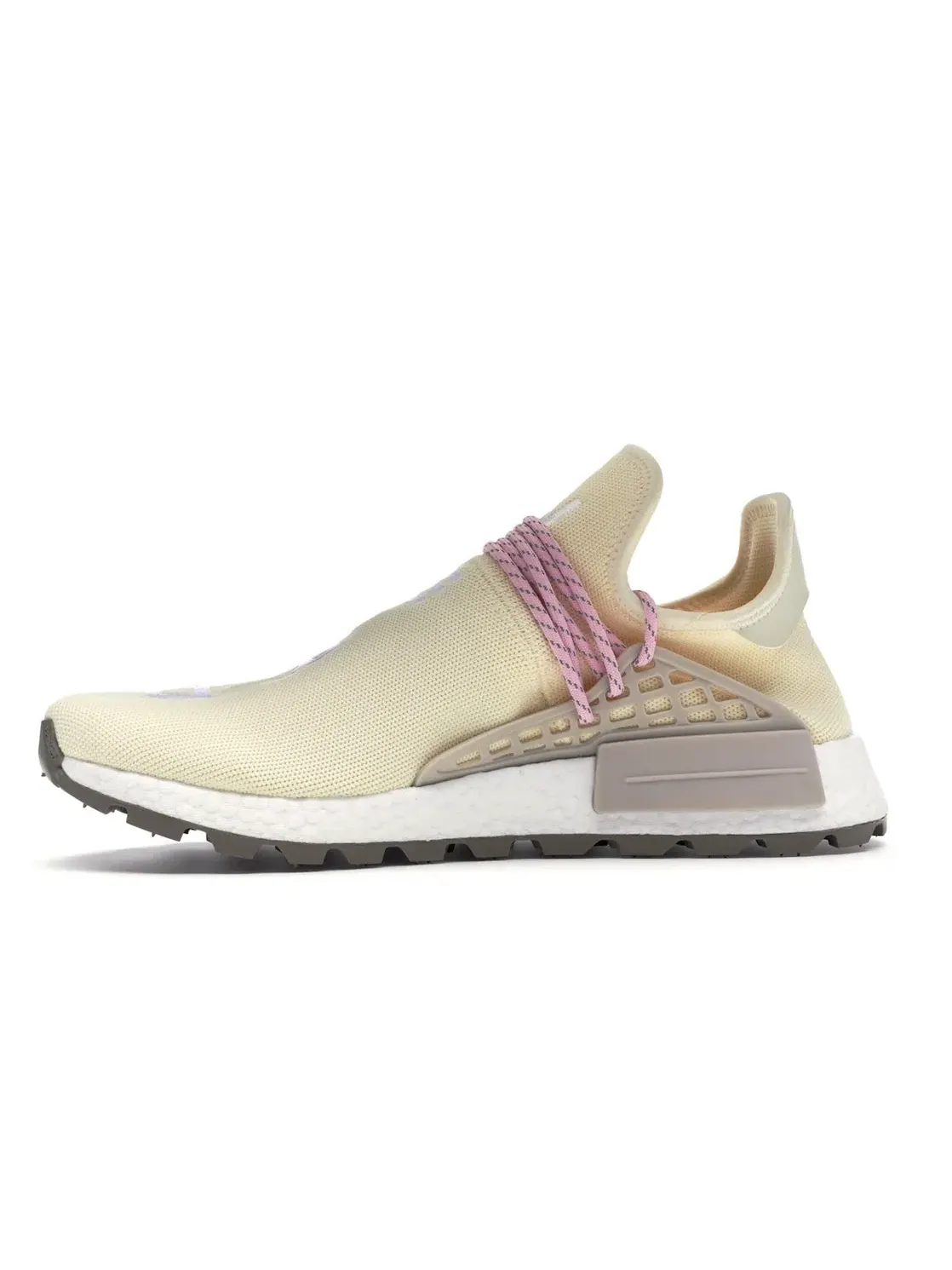 Мужские кроссовки lifestyle с принтом Adidas NMD Hu Pharrell NERD Cream — изображение 3 из 4, кремовый розовый серый
