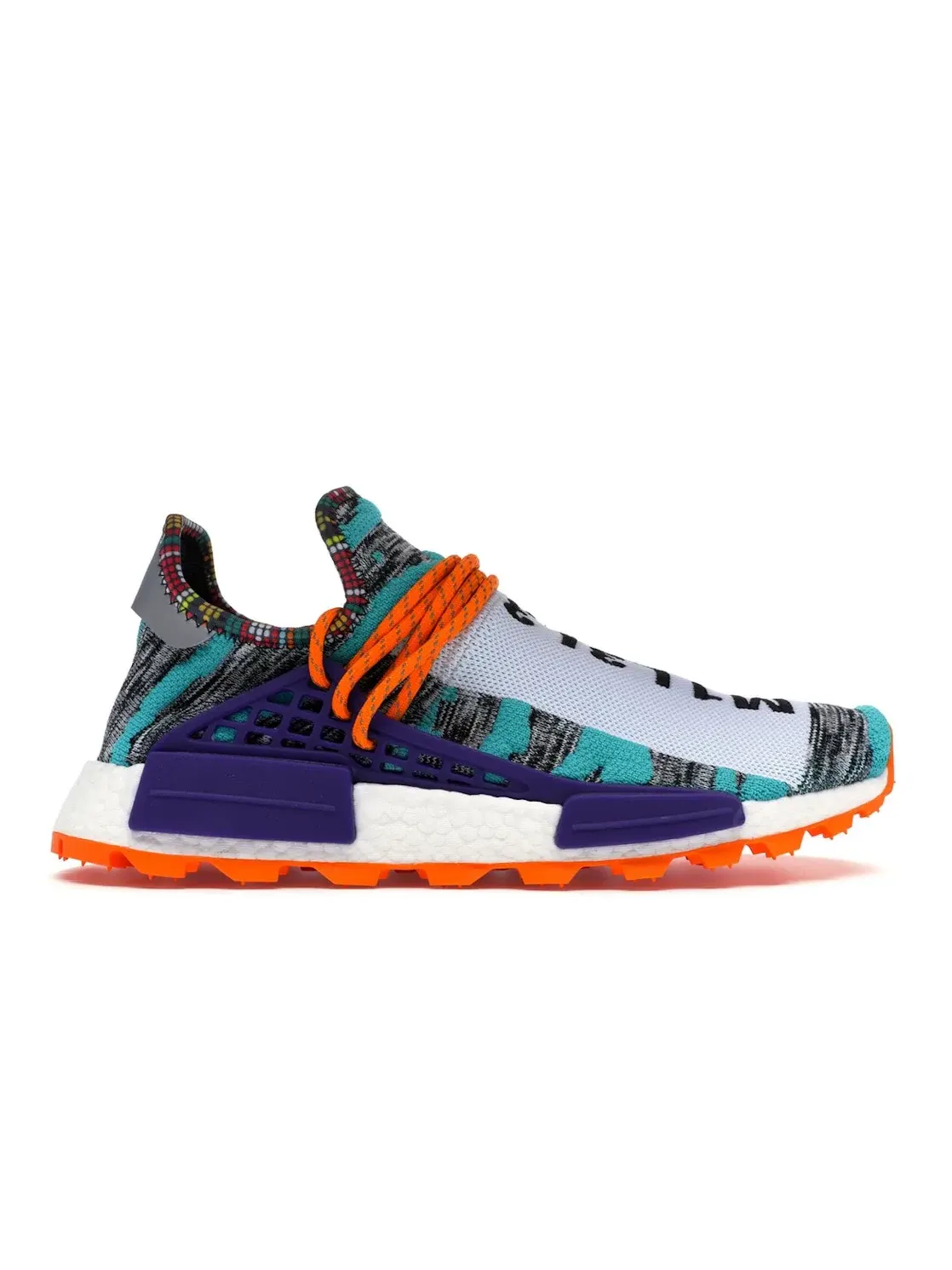 Мужские кроссовки с принтом Adidas NMD Hu — изображение 1 из 4, белый/черный/оранжевый
