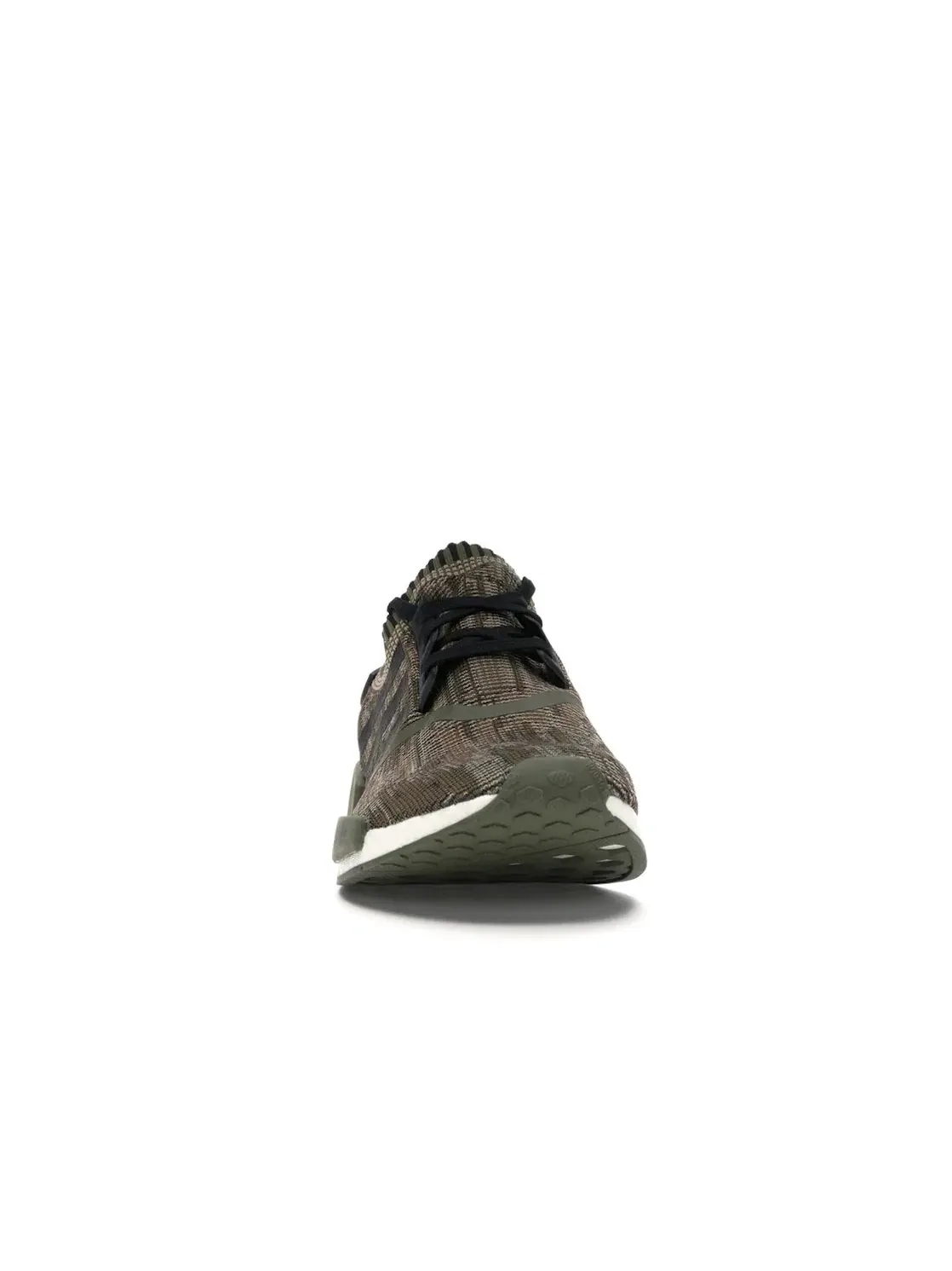 Мужские кроссовки с камуфляжным принтом Adidas NMD R1 — изображение 2 из 4, оливковый/черный/черный
