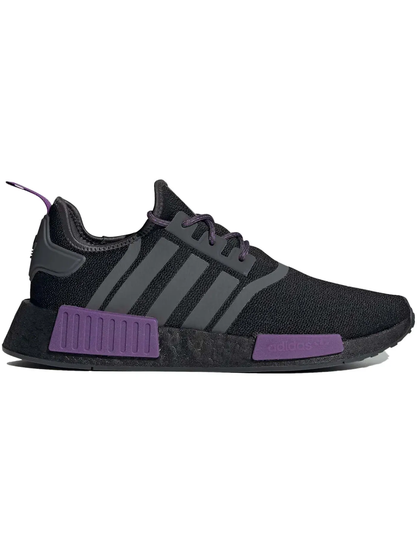Мужские кроссовки повседневные Adidas NMD R1 — изображение 1 из 1, черный/серый/фиолетовый