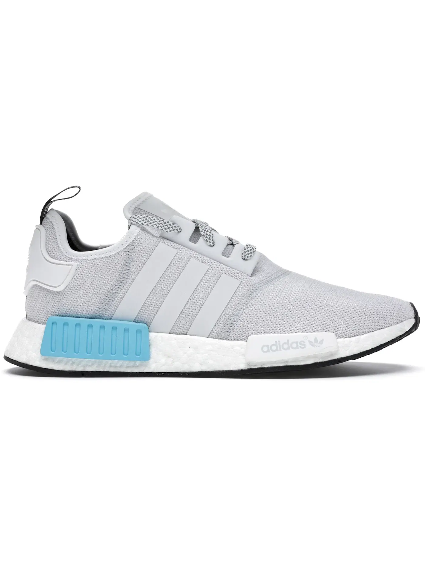 Мужские кроссовки Lifestyle с ярко-голубыми вставками Adidas NMD R1 — изображение 1 из 1, яркий голубой белый