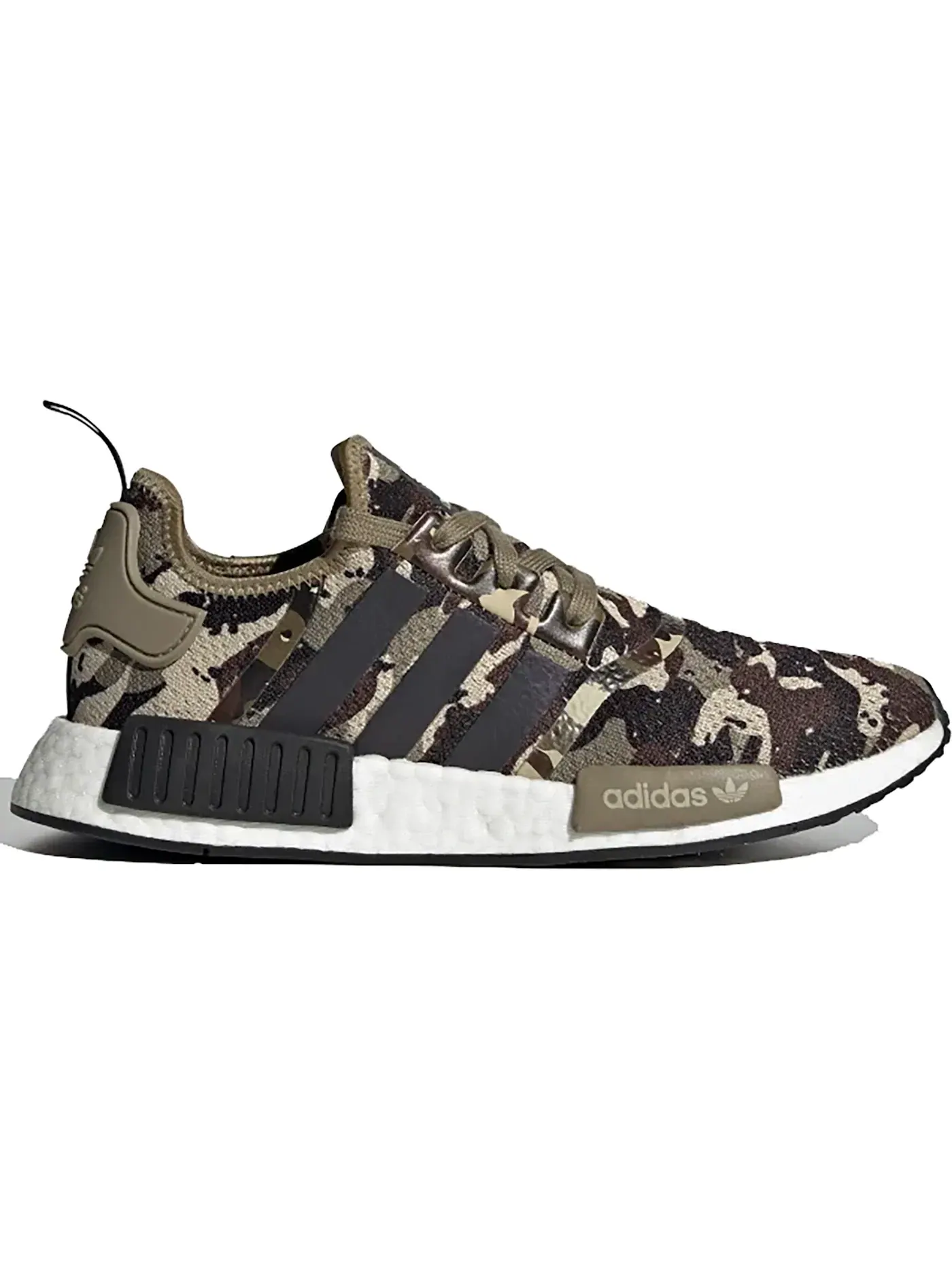 Мужские кроссовки с камуфляжным принтом Adidas NMD R1 — изображение 1 из 1, коричневый