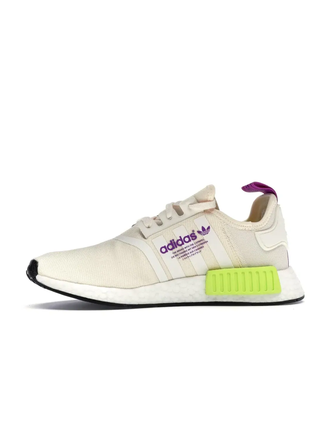Мужские кроссовки для повседневной носки Adidas NMD R1 — изображение 3 из 4, белый/белый/желтый