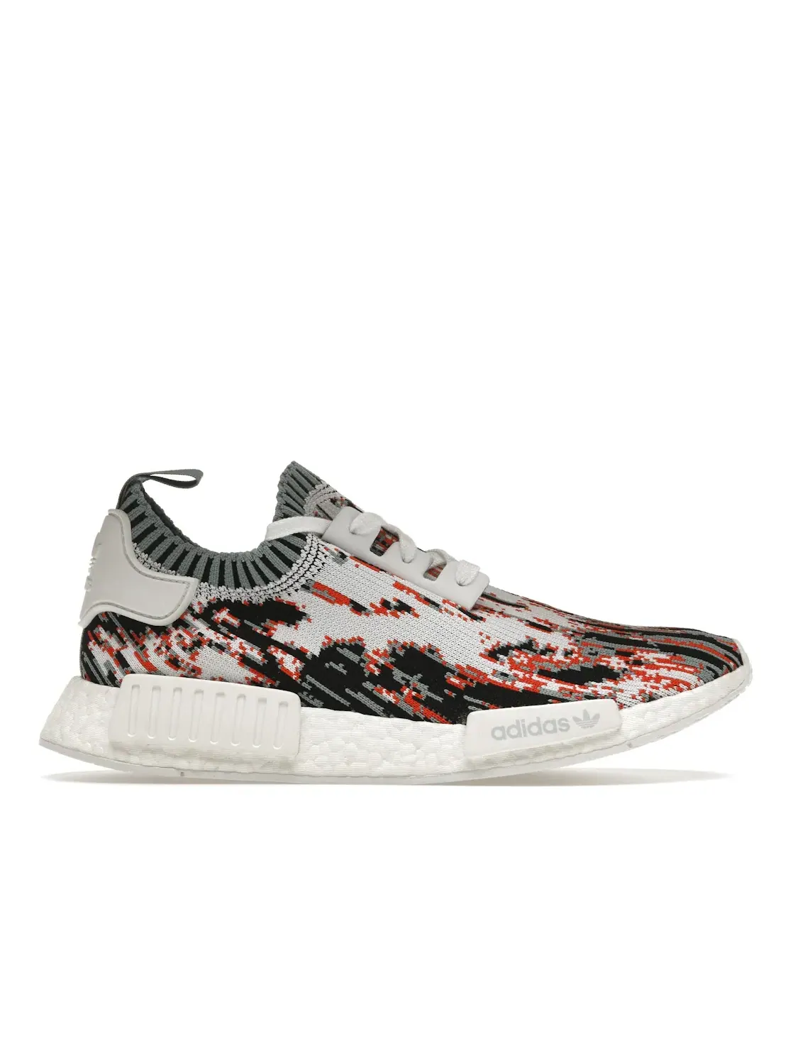 Мужские кроссовки Lifestyle с принтом Datamosh Adidas NMD R1 — изображение 1 из 4, белый//оранжевый