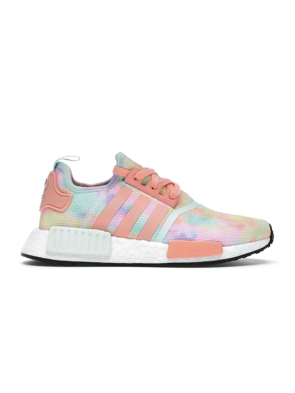 Женские кроссовки с принтом tie-dye Adidas NMD R1 — изображение 1 из 4, зеленый