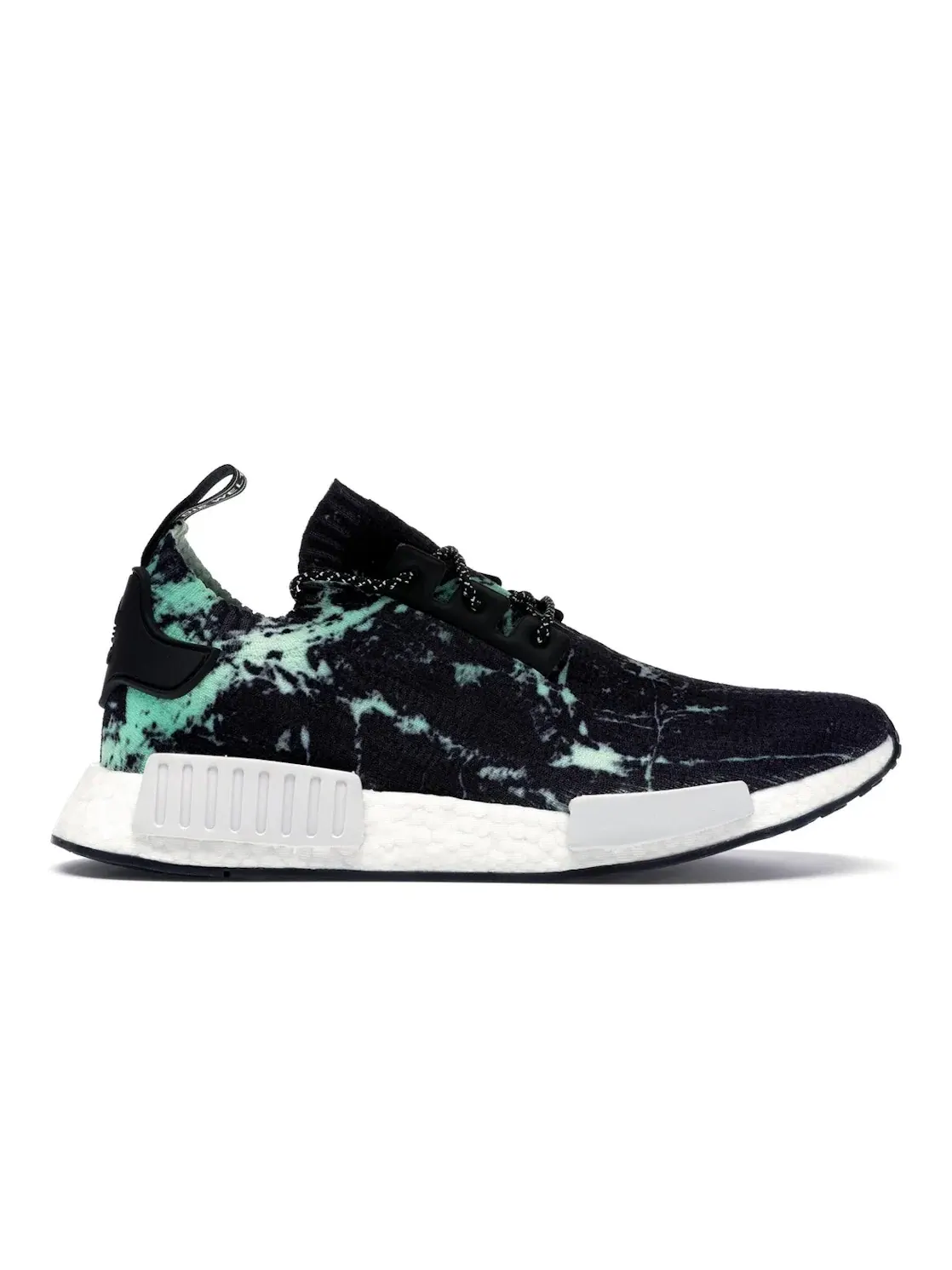 Мужские кроссовки Lifestyle с принтом Adidas NMD R1 — изображение 1 из 4, черный/белый/зеленый