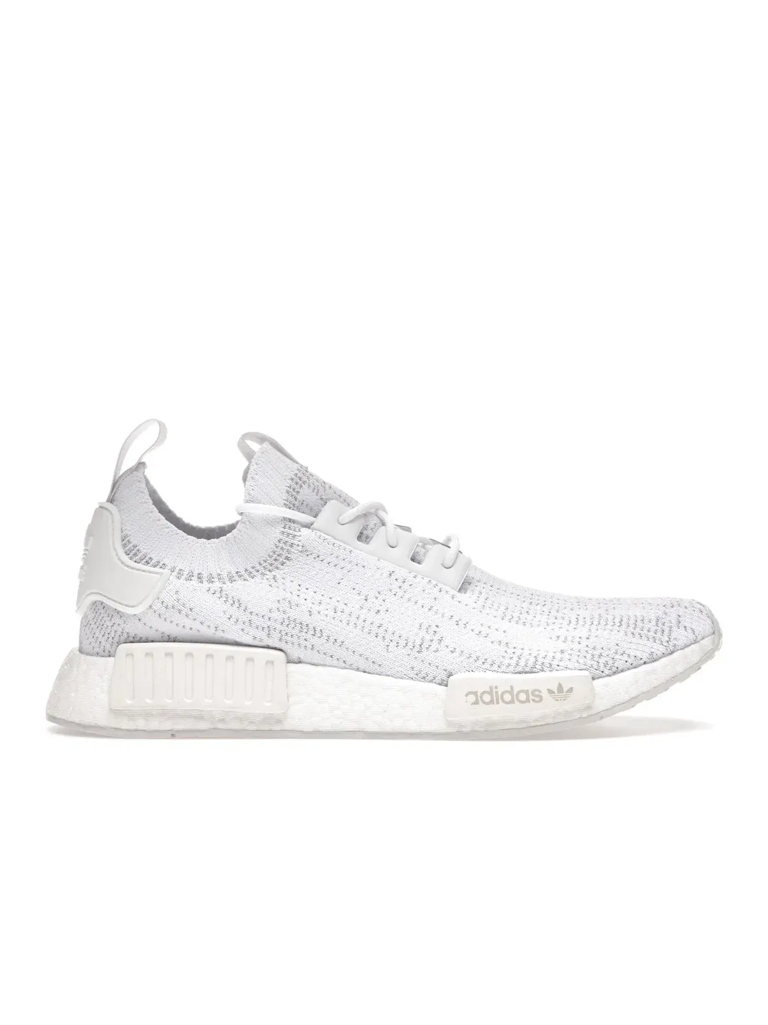 Мужские кроссовки с принтом Adidas NMD R1 Primeknit — изображение 1 из 4, белый/белый-серый
