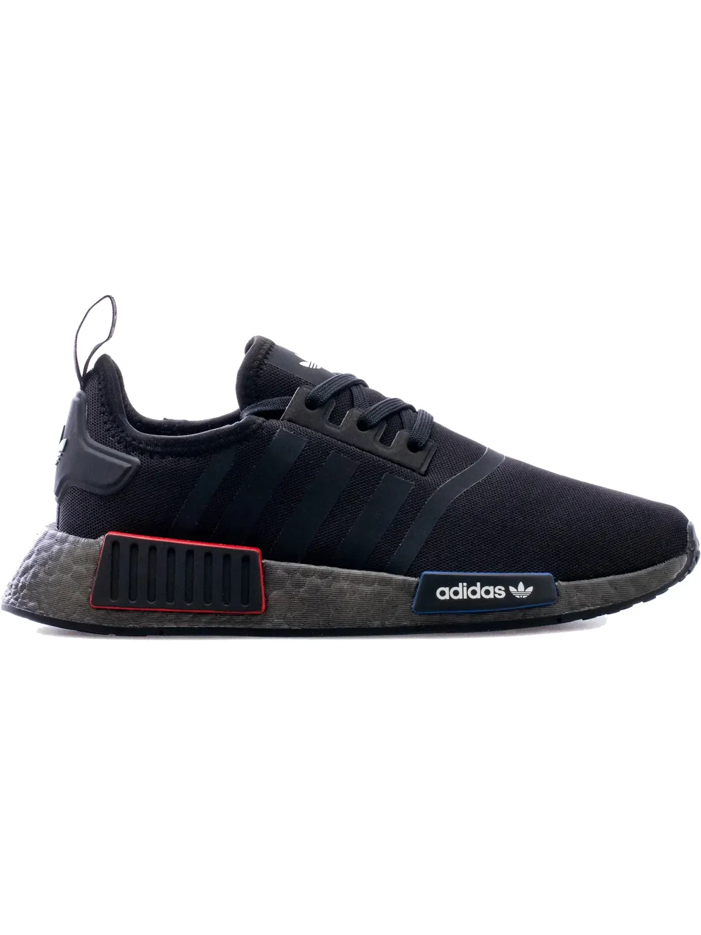 Детские кроссовки Lifestyle с принтом Adidas NMD R1 Refined — изображение 1 из 1, черный/черный/серый