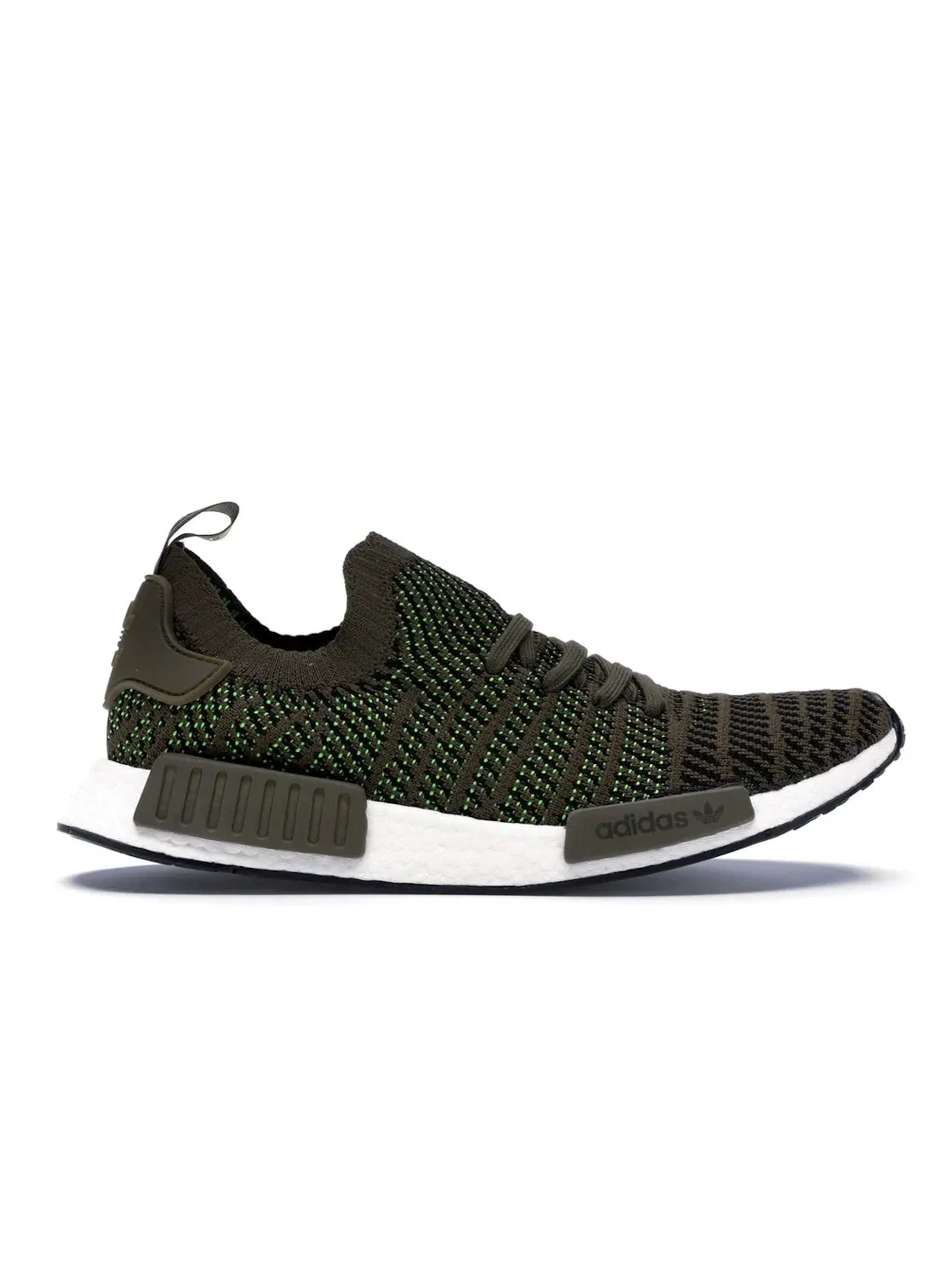 Мужские кроссовки lifestyle с принтом Adidas NMD R1 STLT — изображение 1 из 4, оливковый черный