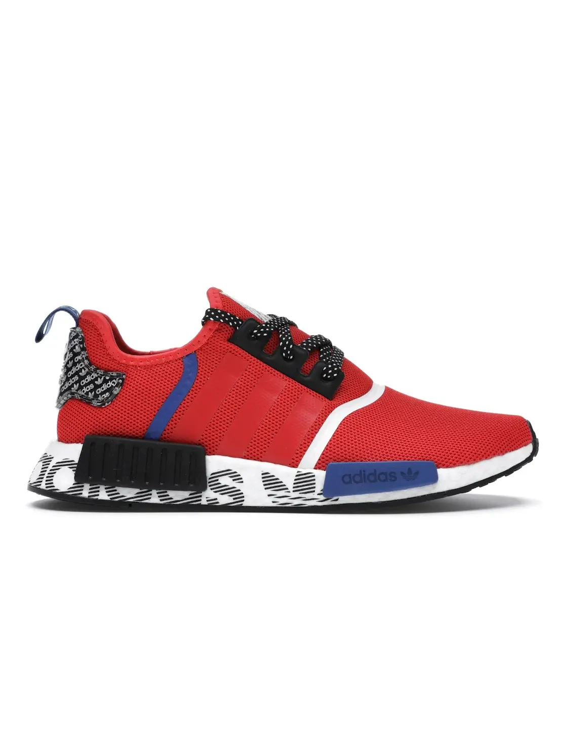 Мужские кроссовки для повседневной носки с ярким принтом Adidas NMD R1 — изображение 1 из 4, красный/черный