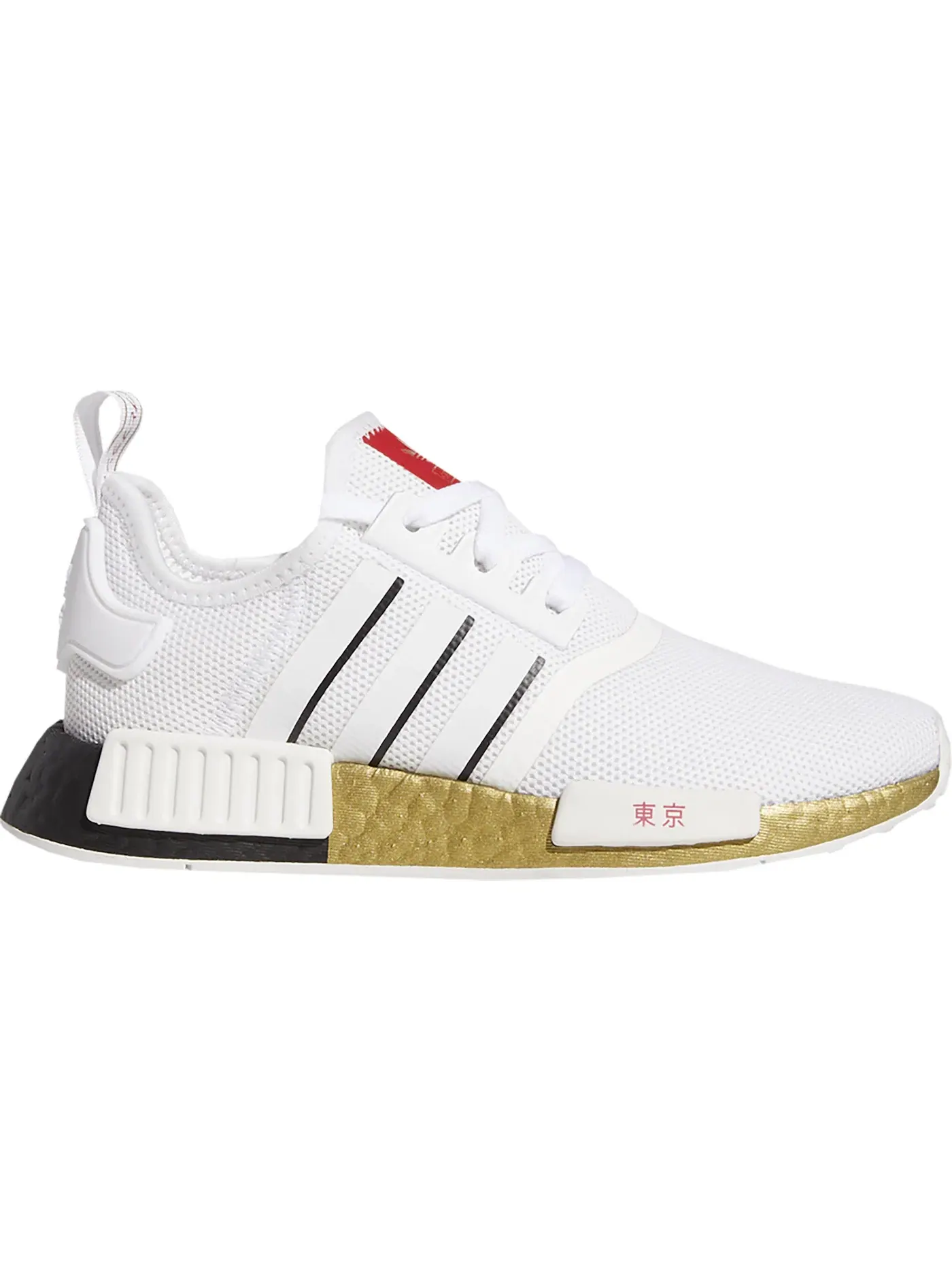 Детские кроссовки Lifestyle с принтом Adidas NMD R1 — изображение 1 из 1, белый/черный/красный