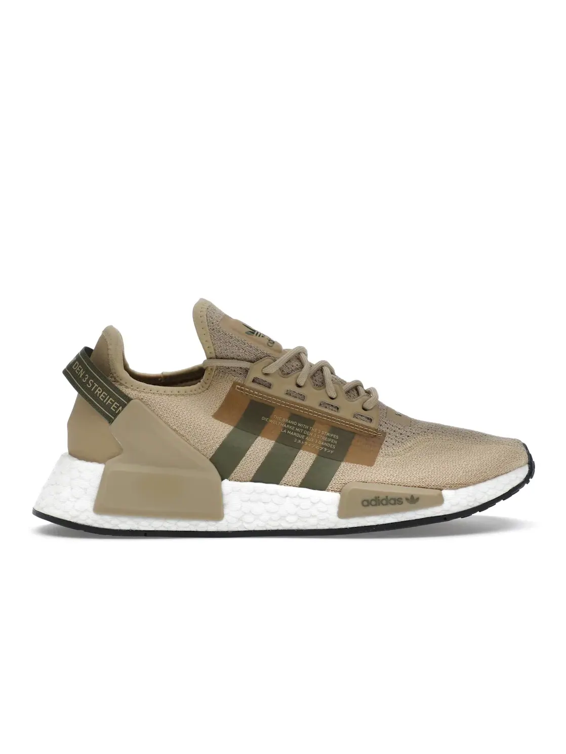 Мужские кроссовки Lifestyle Adidas NMD R1 V2 — изображение 1 из 4, бежевый/оливковый/черный