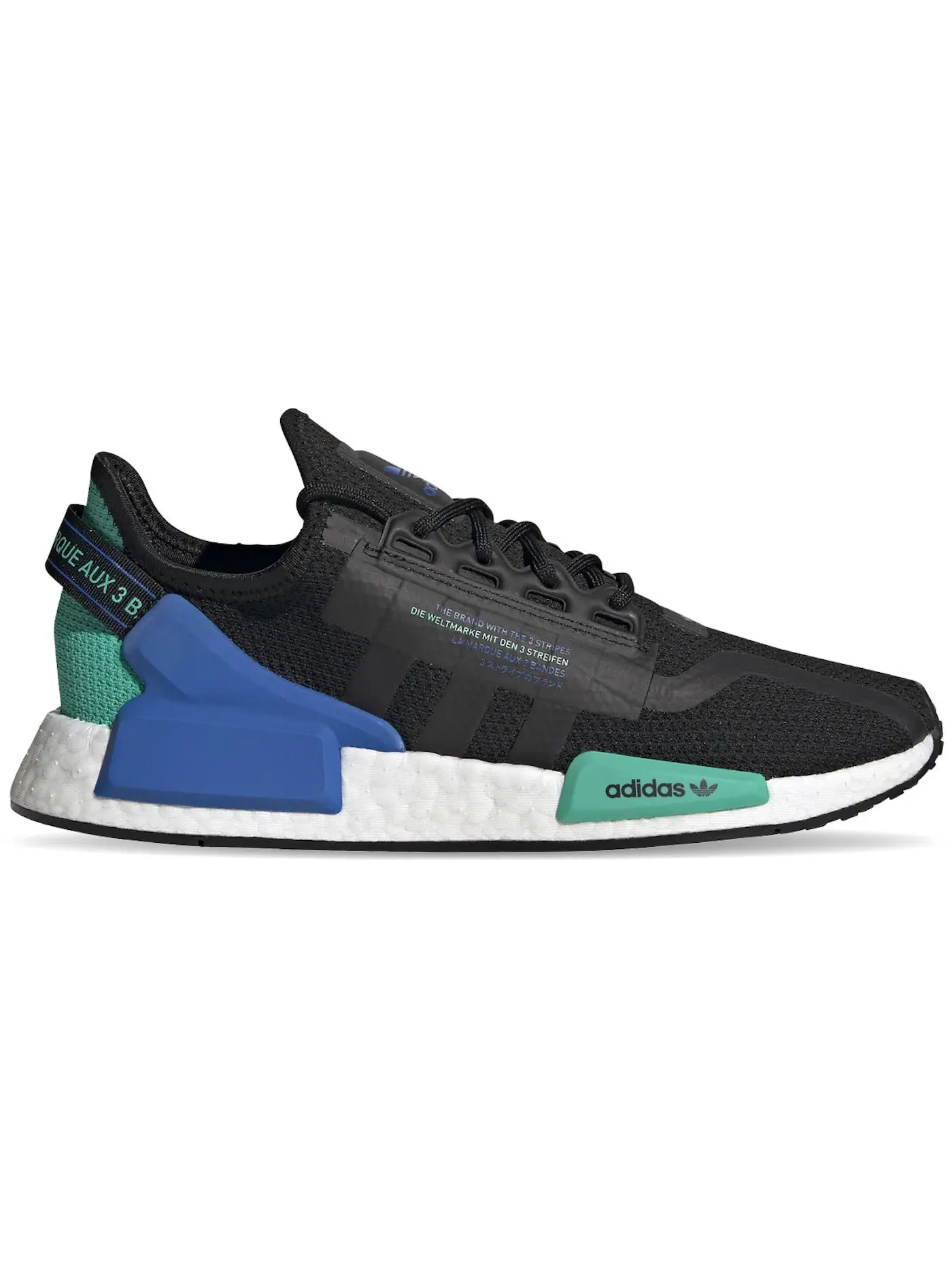 Мужские кроссовки Lifestyle с технологией Boost Adidas NMD R1 V2 — изображение 1 из 1, черный/черный/белый