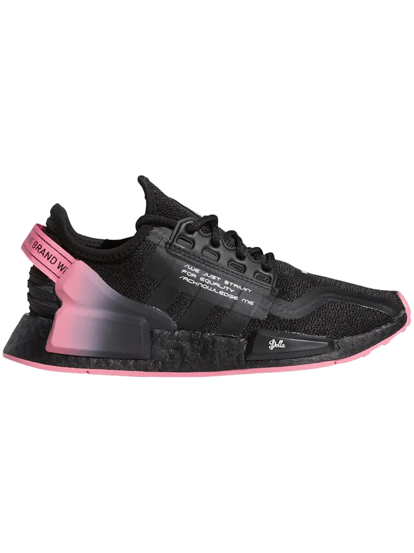 Детские кроссовки Lifestyle с принтом Adidas NMD R1 V2 Damian Lillard — изображение 1 из 1, черный/розовый/белый