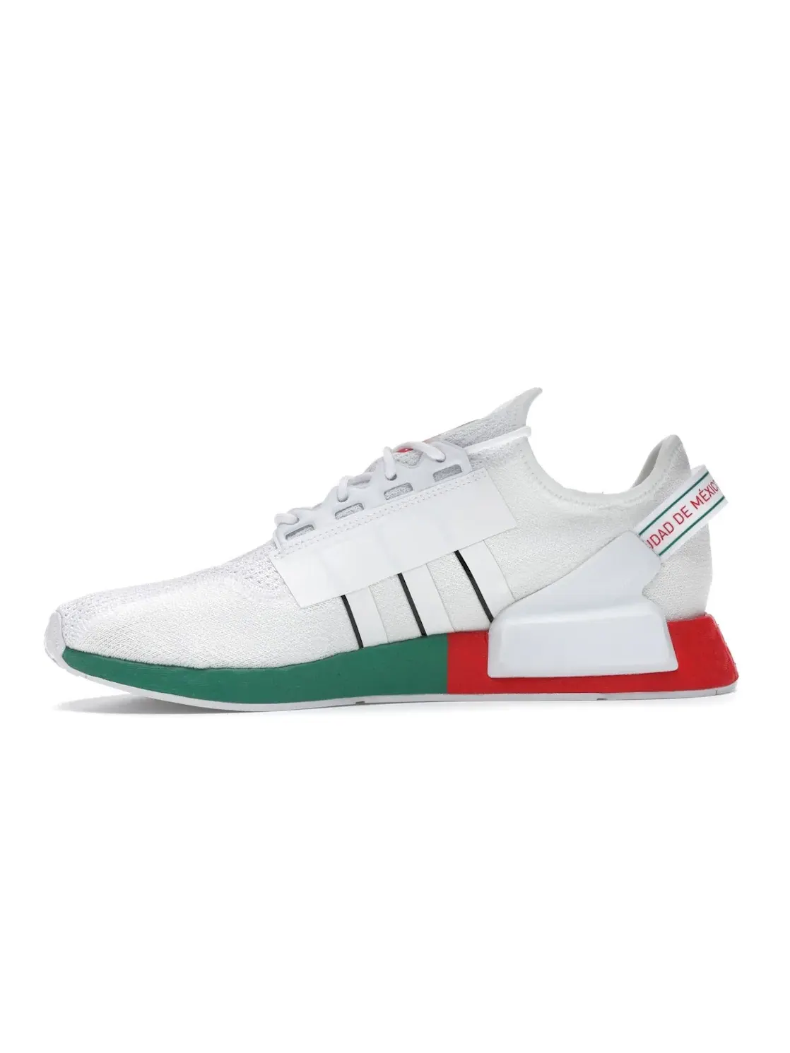 Мужские кроссовки с технологией Boost Adidas NMD R1 V2 — изображение 3 из 4, белый/черный/зеленый