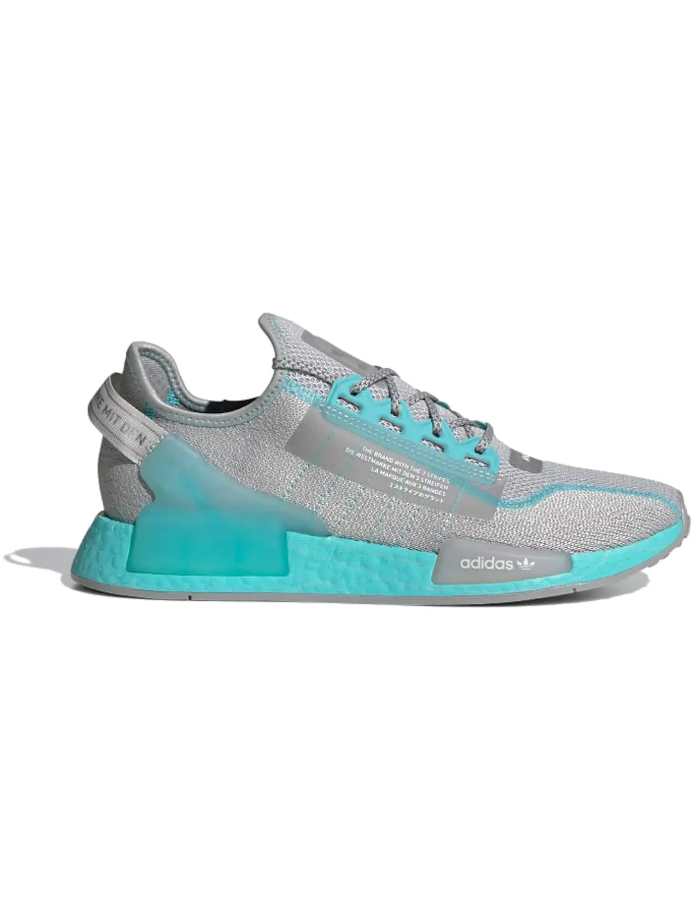 Мужские кроссовки Lifestyle с принтом Adidas NMD R1 — изображение 1 из 1, серый/голубой/серый