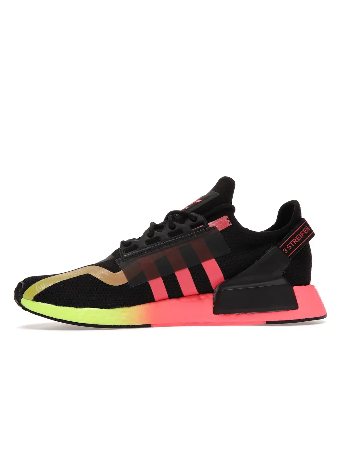 Мужские кроссовки lifestyle с принтом Adidas NMD R1 V2 — изображение 3 из 4, черный/розовый/зеленый