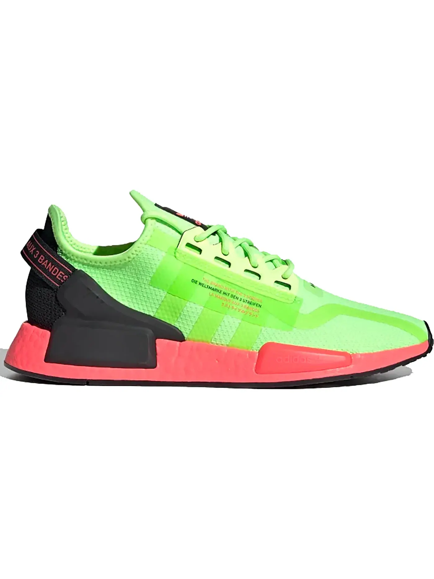 Мужские кроссовки с принтом Adidas NMD R1 V2 — изображение 1 из 1, зеленый/зеленый/розовый
