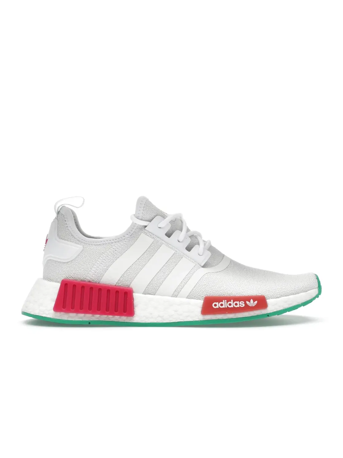 Женские кроссовки lifestyle с принтом Adidas NMD R1 — изображение 1 из 4, белый/-зеленый