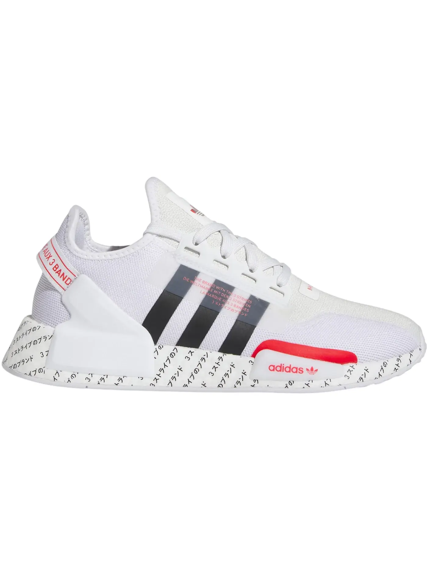 Мужские кроссовки с оригинальным дизайном Adidas NMD R1.V2 — изображение 1 из 1, белый черный красный