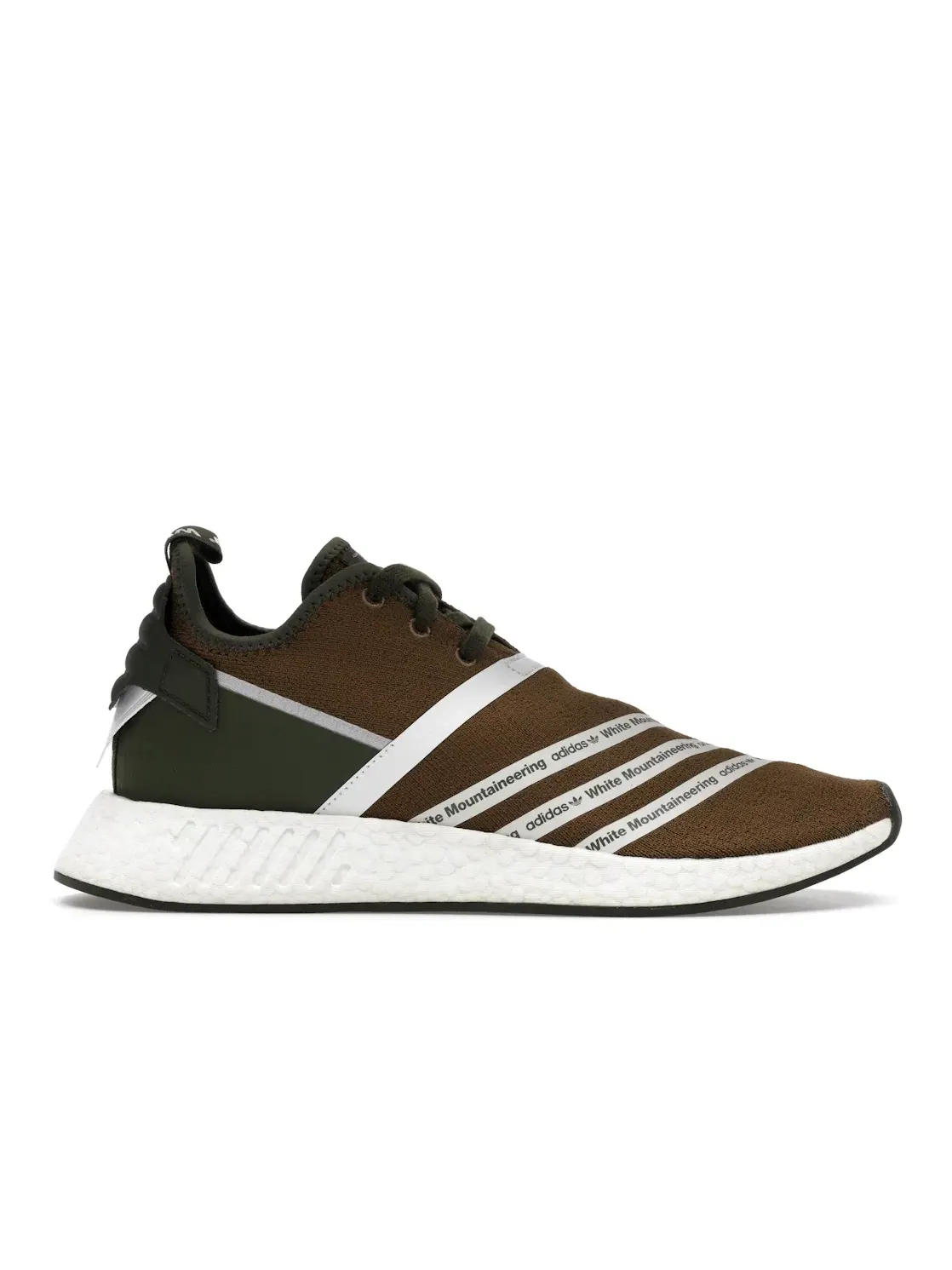 Мужские кроссовки с принтом White Mountaineering Adidas NMD R2 — изображение 1 из 4, оливковый/белый/белый