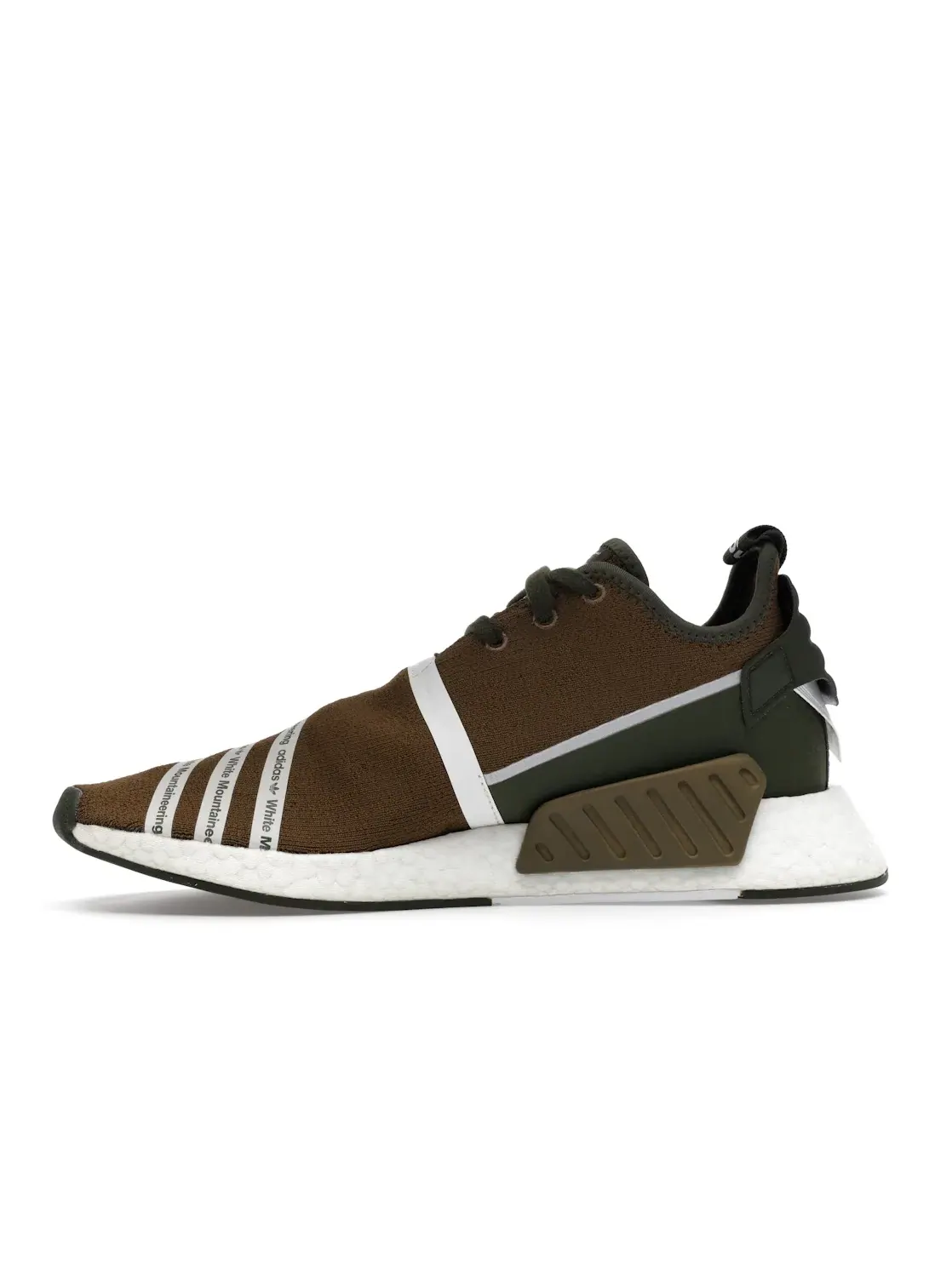 Мужские кроссовки с принтом White Mountaineering Adidas NMD R2 — изображение 3 из 4, оливковый/белый/белый